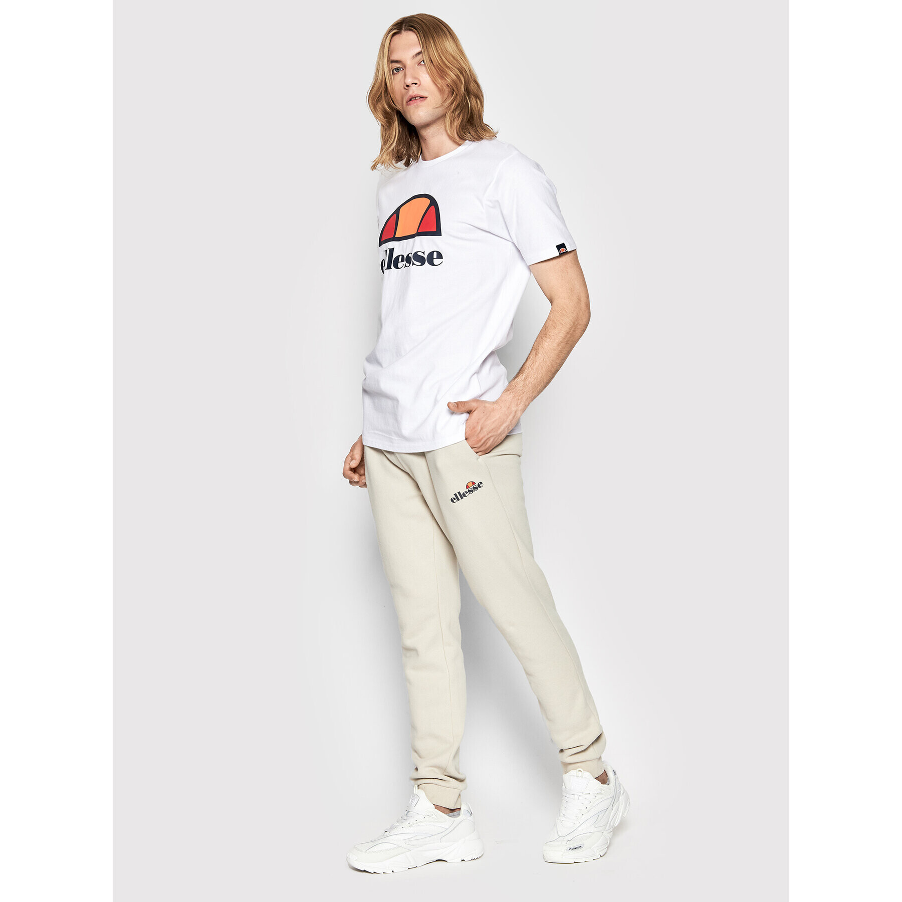 Ellesse Teplákové kalhoty Granite SHM12643 Béžová Regular Fit - Pepit.cz