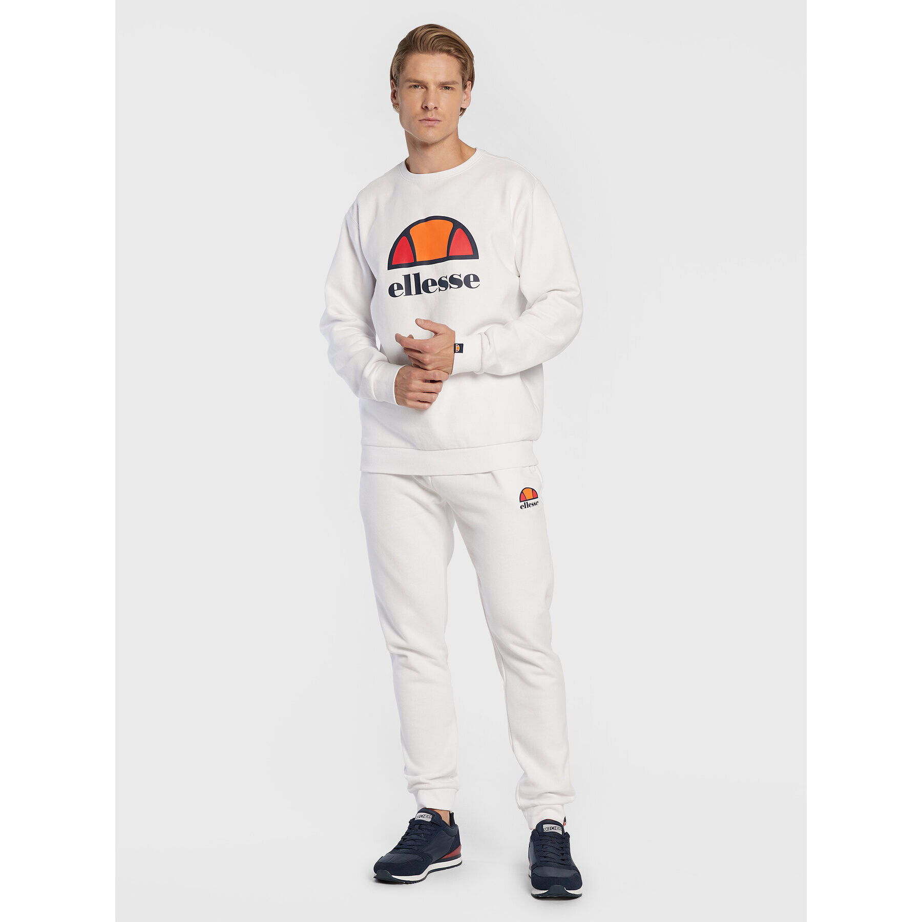 Ellesse Teplákové kalhoty Ovest SHS01763 Bílá Regular Fit - Pepit.cz