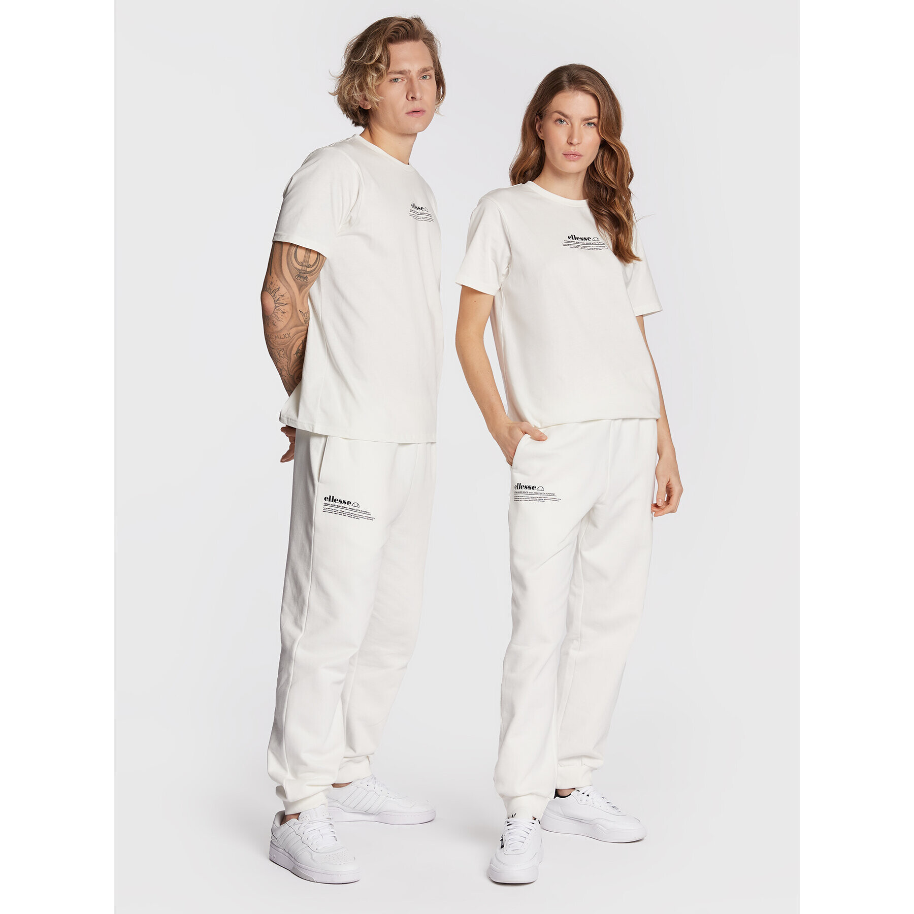 Ellesse Teplákové kalhoty Unisex Dimartino SGP16249 Bílá Regular Fit - Pepit.cz