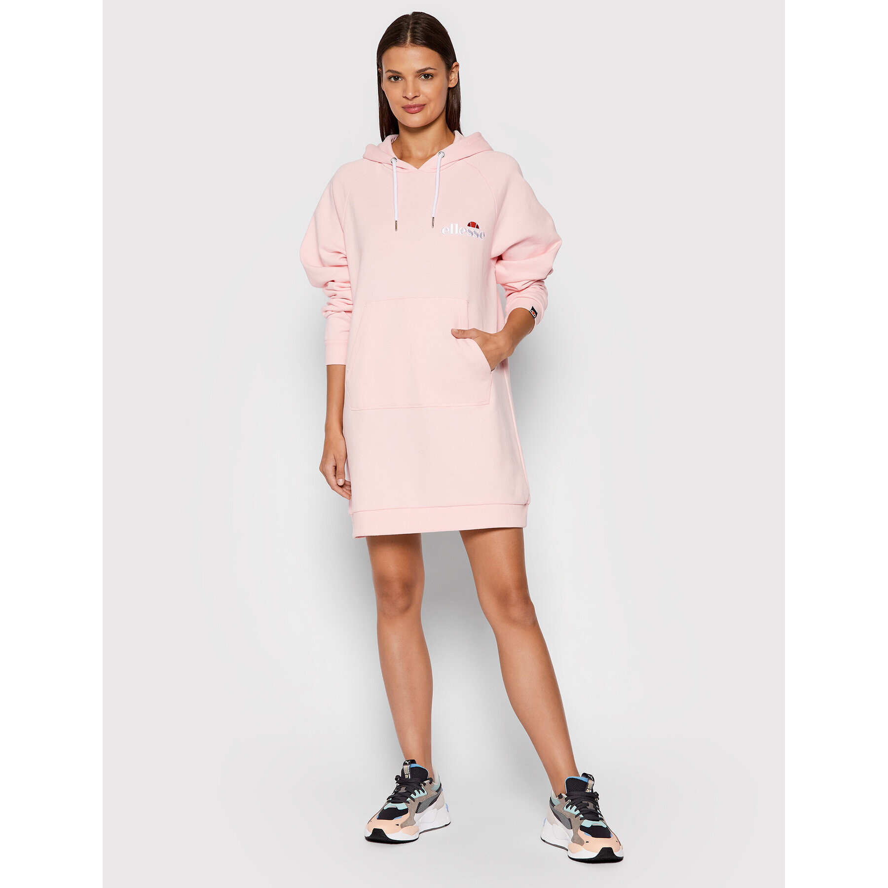 Ellesse Úpletové šaty Honey SGK13289 Růžová Relaxed Fit - Pepit.cz