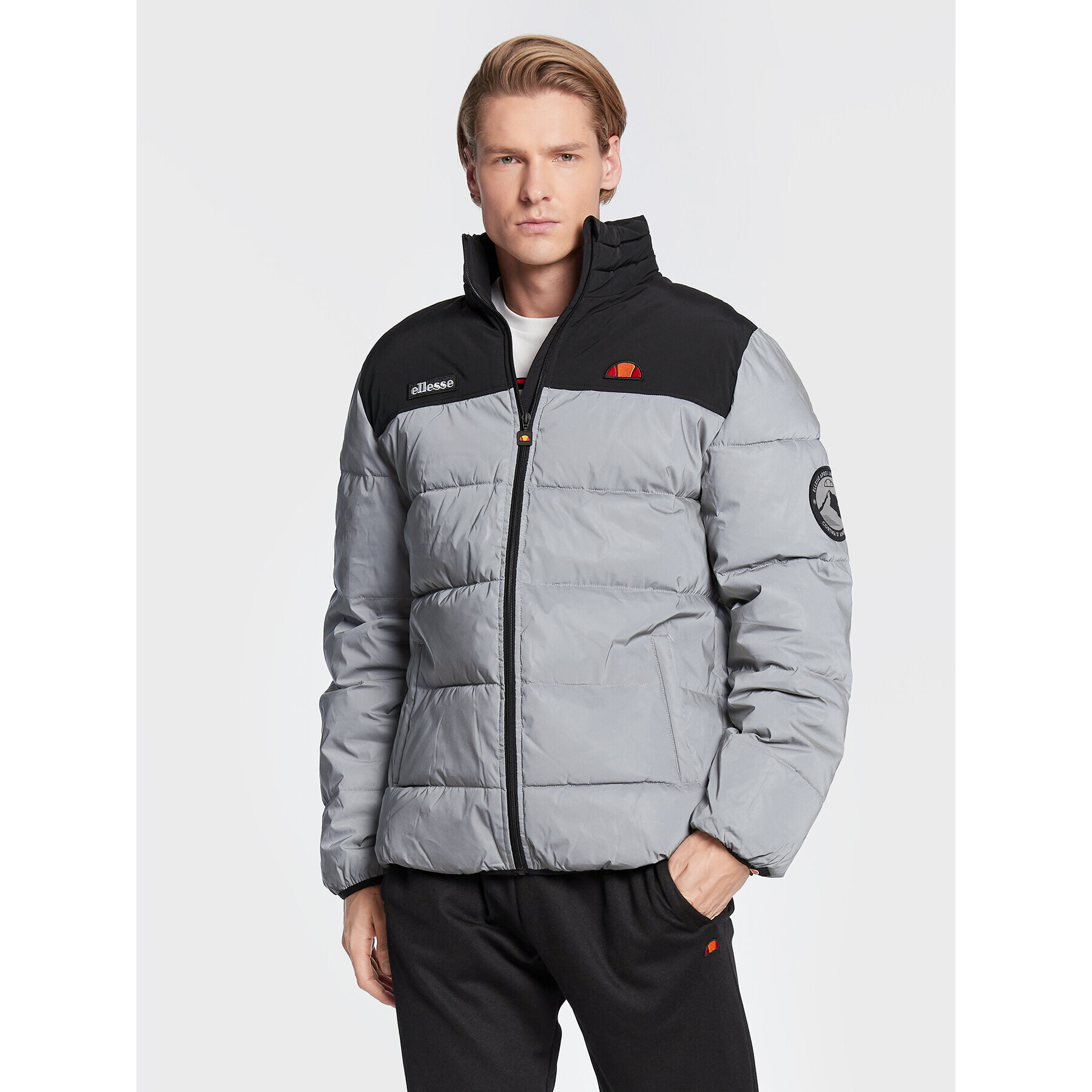 Ellesse Vatovaná bunda Nebula SHK12789 Stříbrná Regular Fit - Pepit.cz