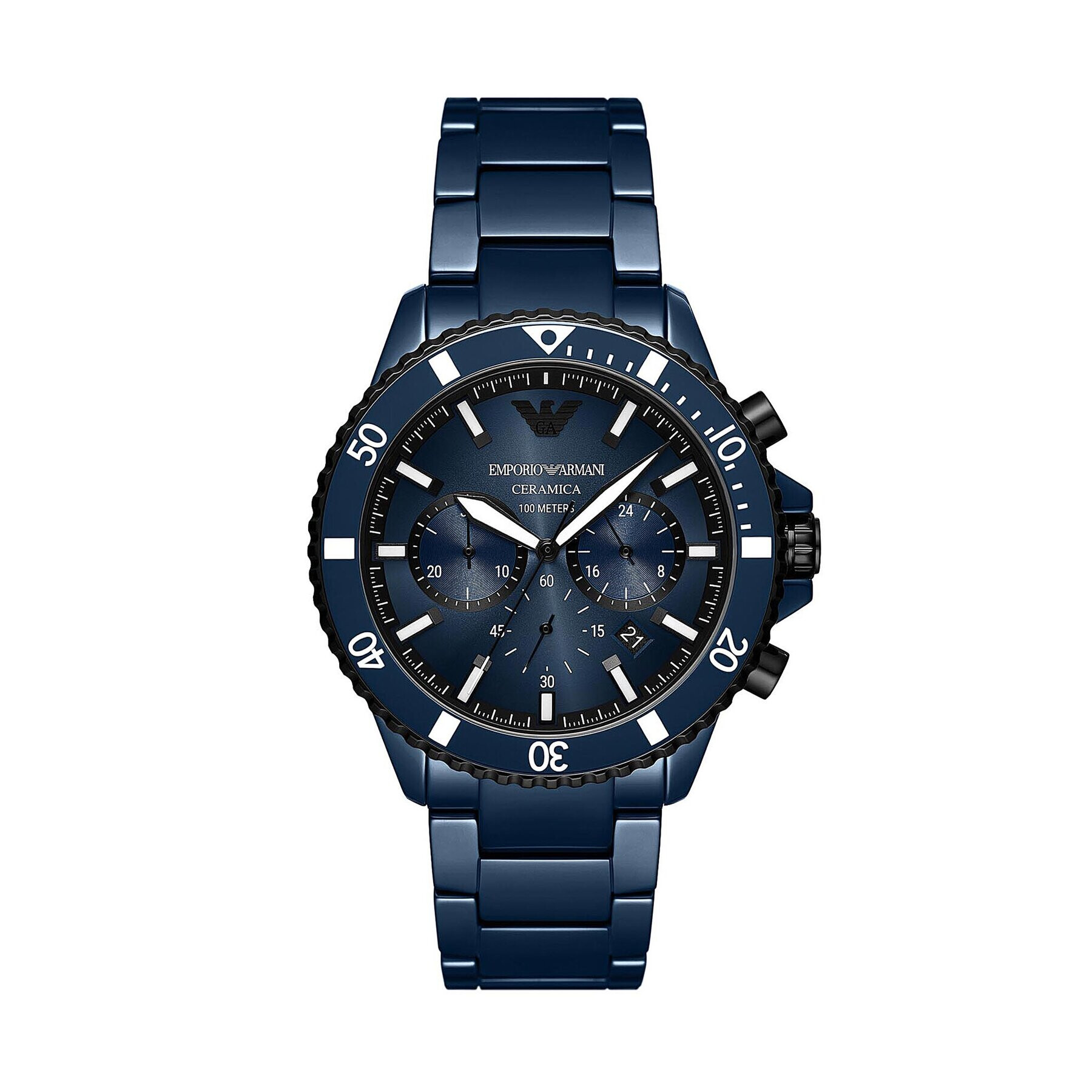 Emporio Armani Hodinky Ceramic AR70009 Tmavomodrá - Pepit.cz