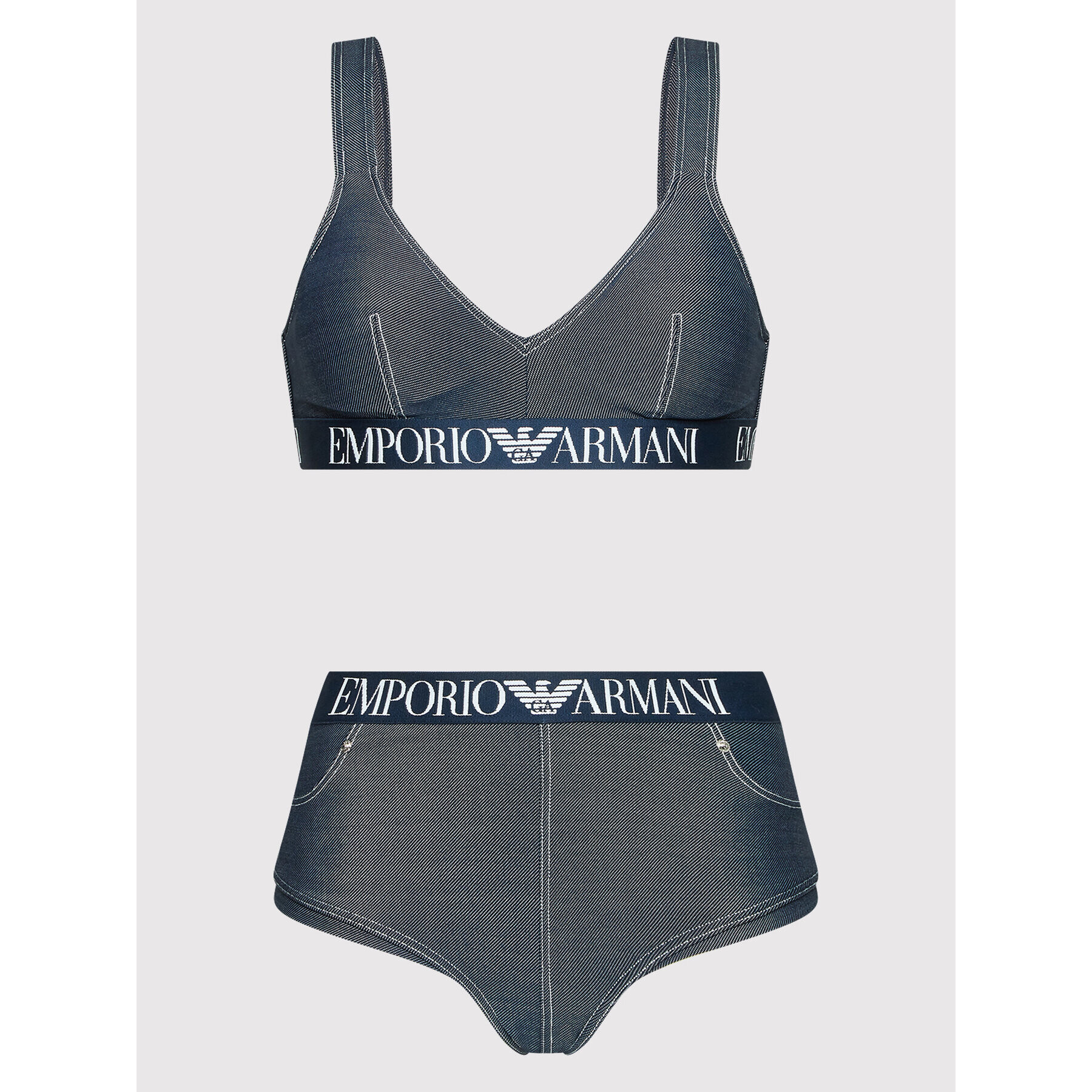 Emporio Armani Plavky 262509 2R342 01731 Tmavomodrá - Pepit.cz