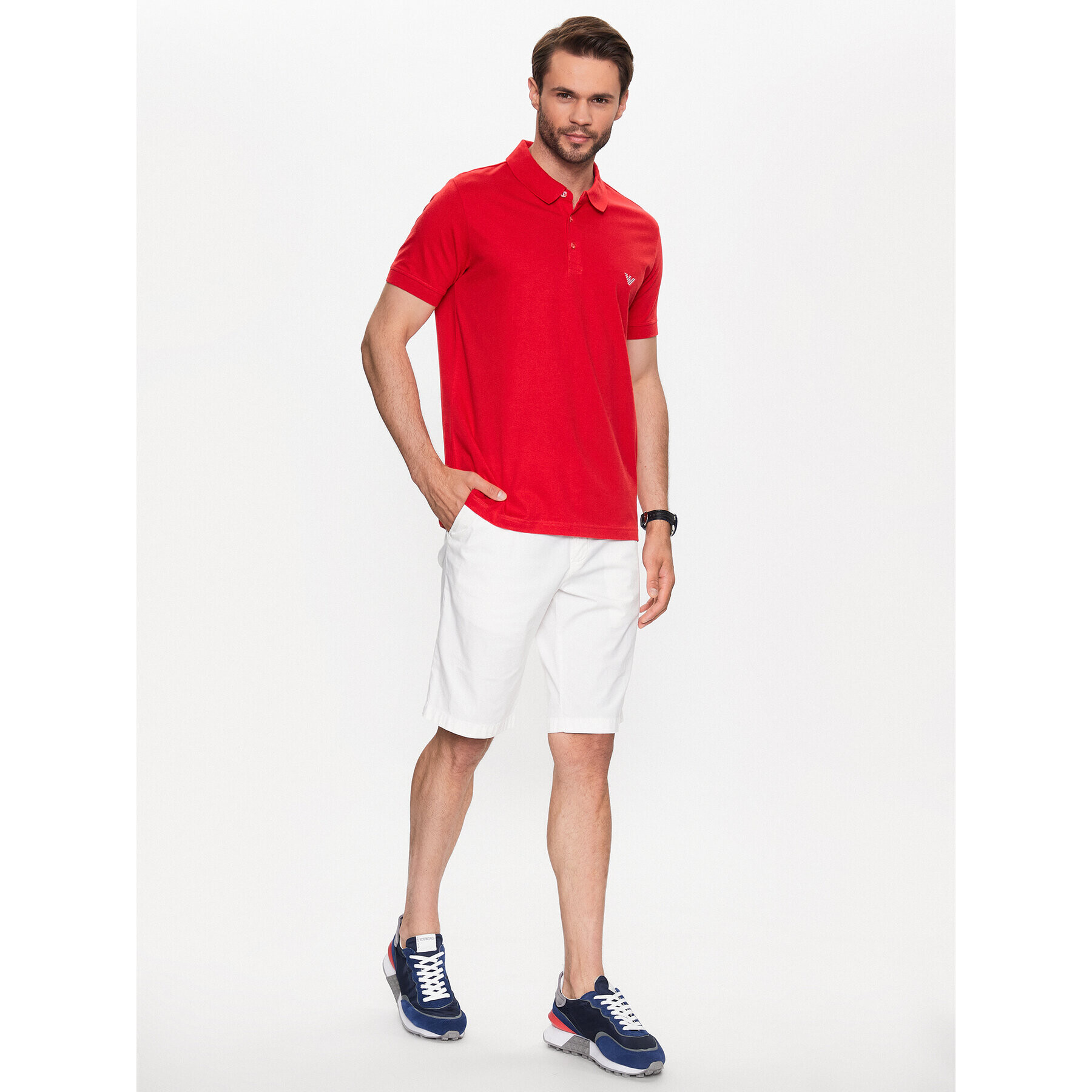 Emporio Armani Polokošile 211804 3R461 00173 Červená Regular Fit - Pepit.cz