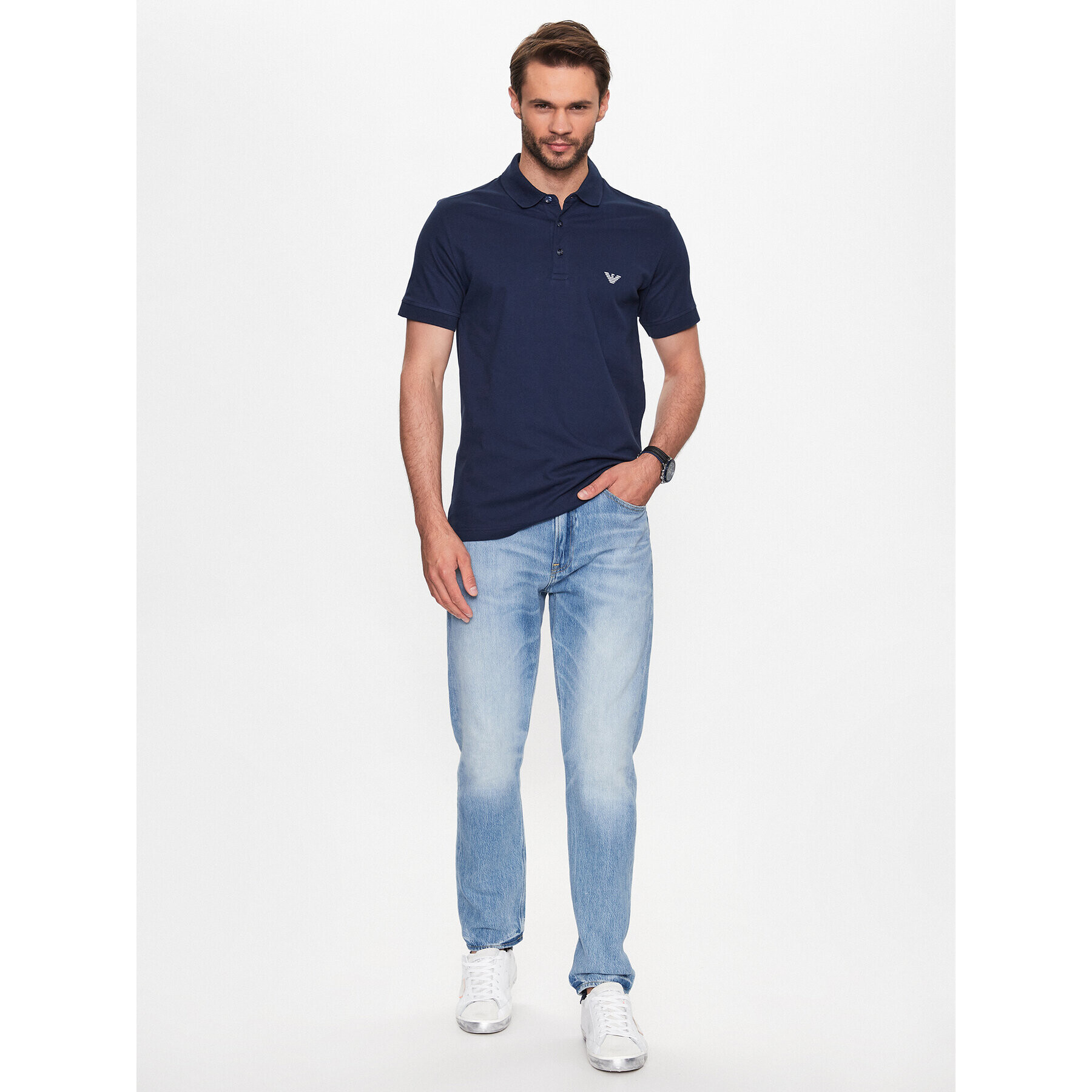 Emporio Armani Polokošile 211804 3R461 06935 Tmavomodrá Regular Fit - Pepit.cz