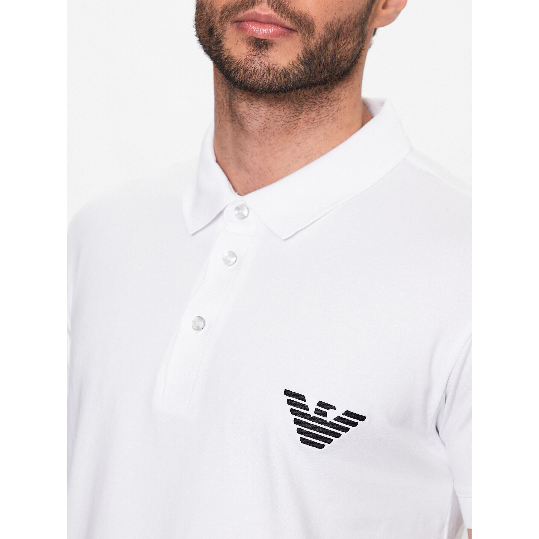 Emporio Armani Polokošile 211804 3R482 00010 Bílá Regular Fit - Pepit.cz