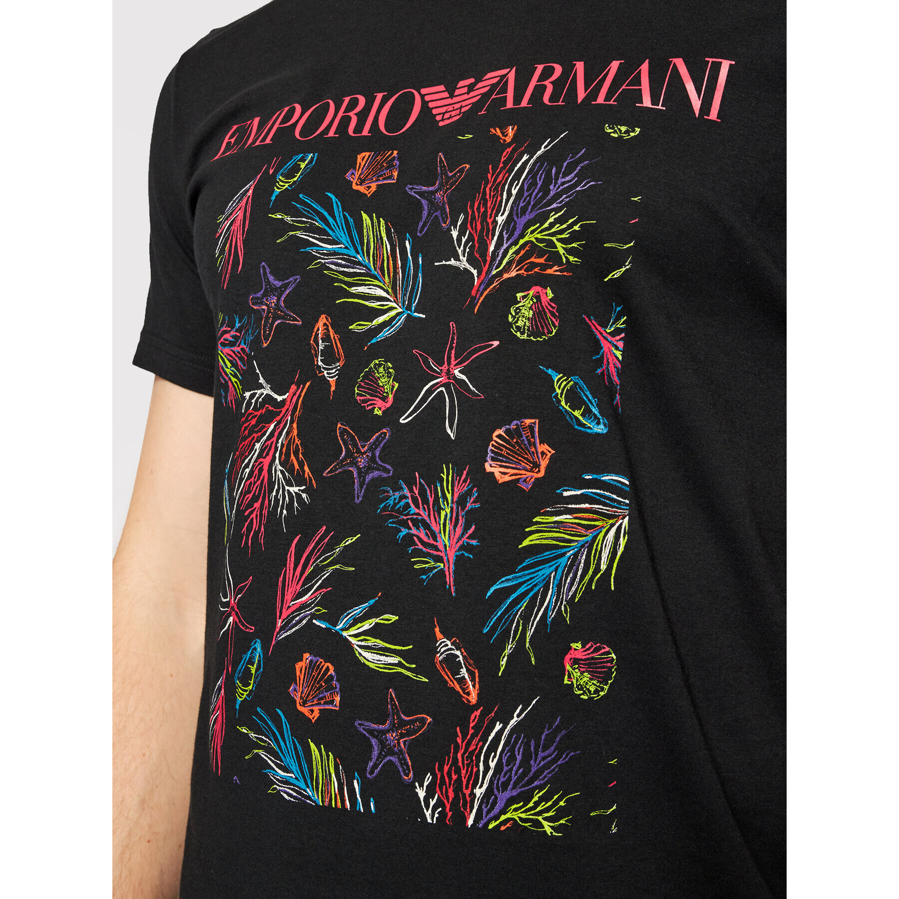 Emporio Armani T-Shirt 211818 1P468 98220 Černá Regular Fit - Pepit.cz