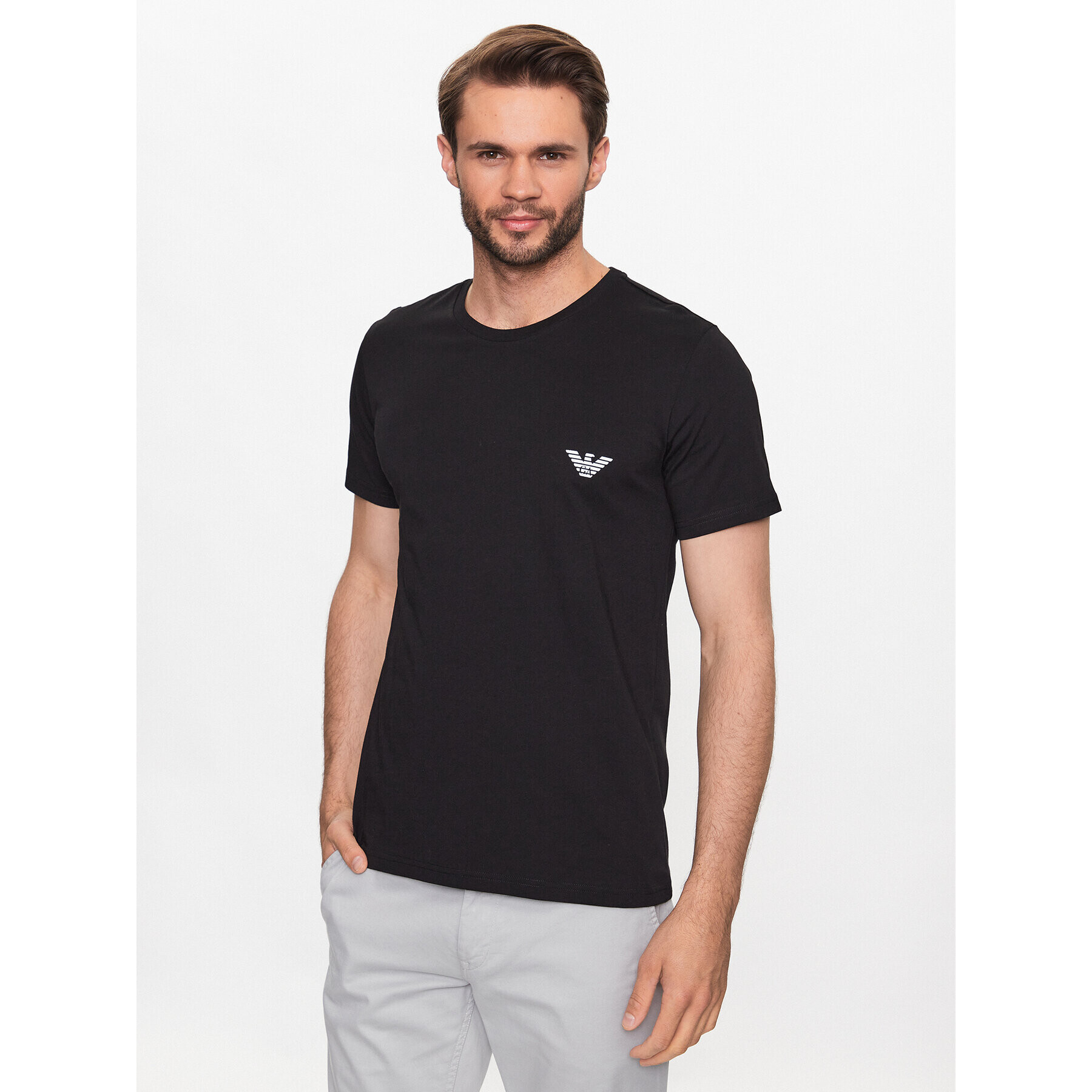 Emporio Armani T-Shirt 211818 3R476 21821 Černá Regular Fit - Pepit.cz