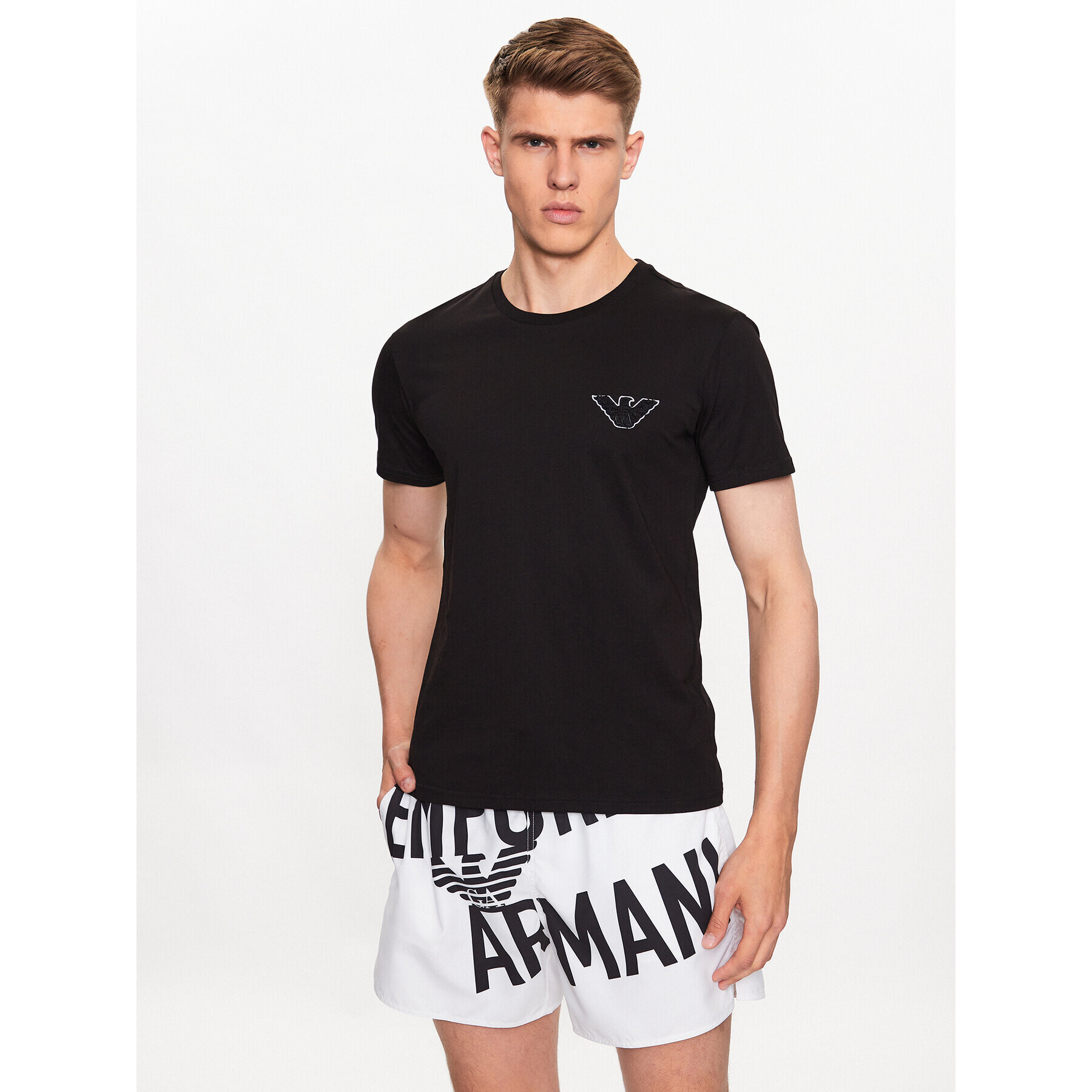 Emporio Armani T-Shirt 211818 3R483 00020 Černá Regular Fit - Pepit.cz