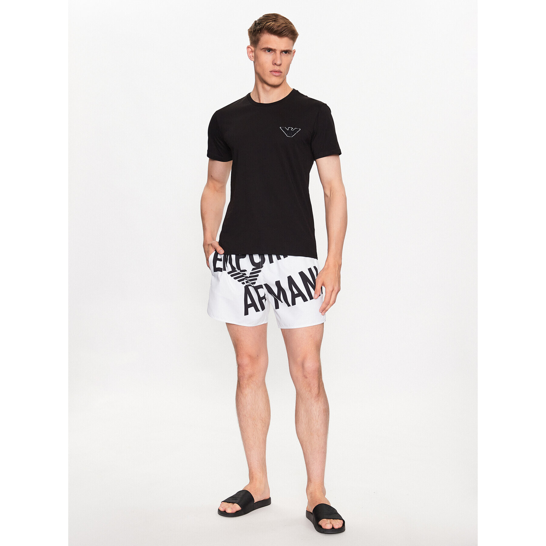 Emporio Armani T-Shirt 211818 3R483 00020 Černá Regular Fit - Pepit.cz