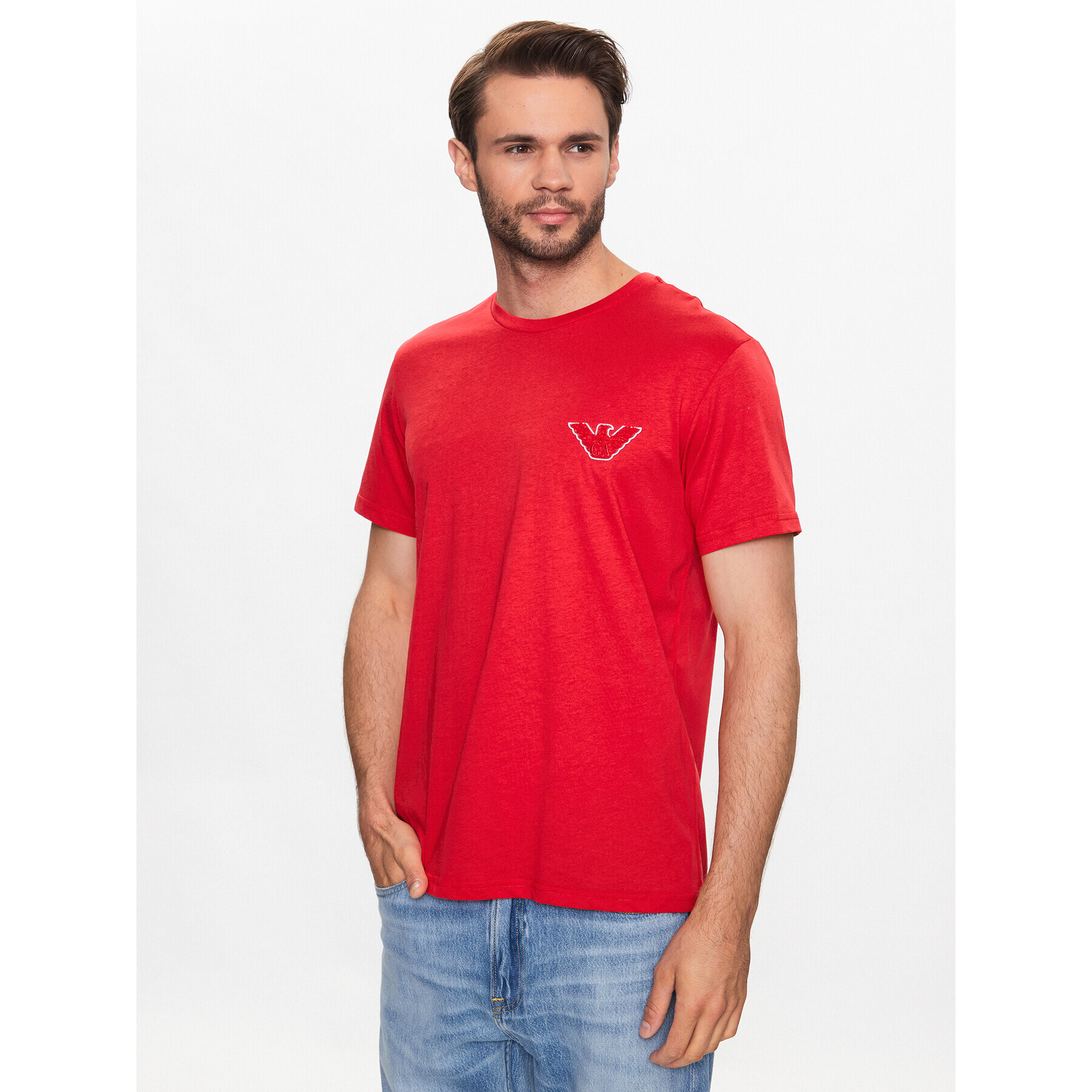 Emporio Armani T-Shirt 211818 3R483 00173 Červená Regular Fit - Pepit.cz