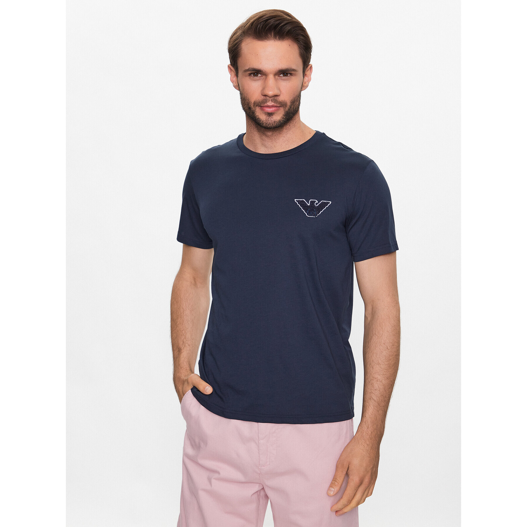 Emporio Armani T-Shirt 211818 3R483 06935 Tmavomodrá Regular Fit - Pepit.cz