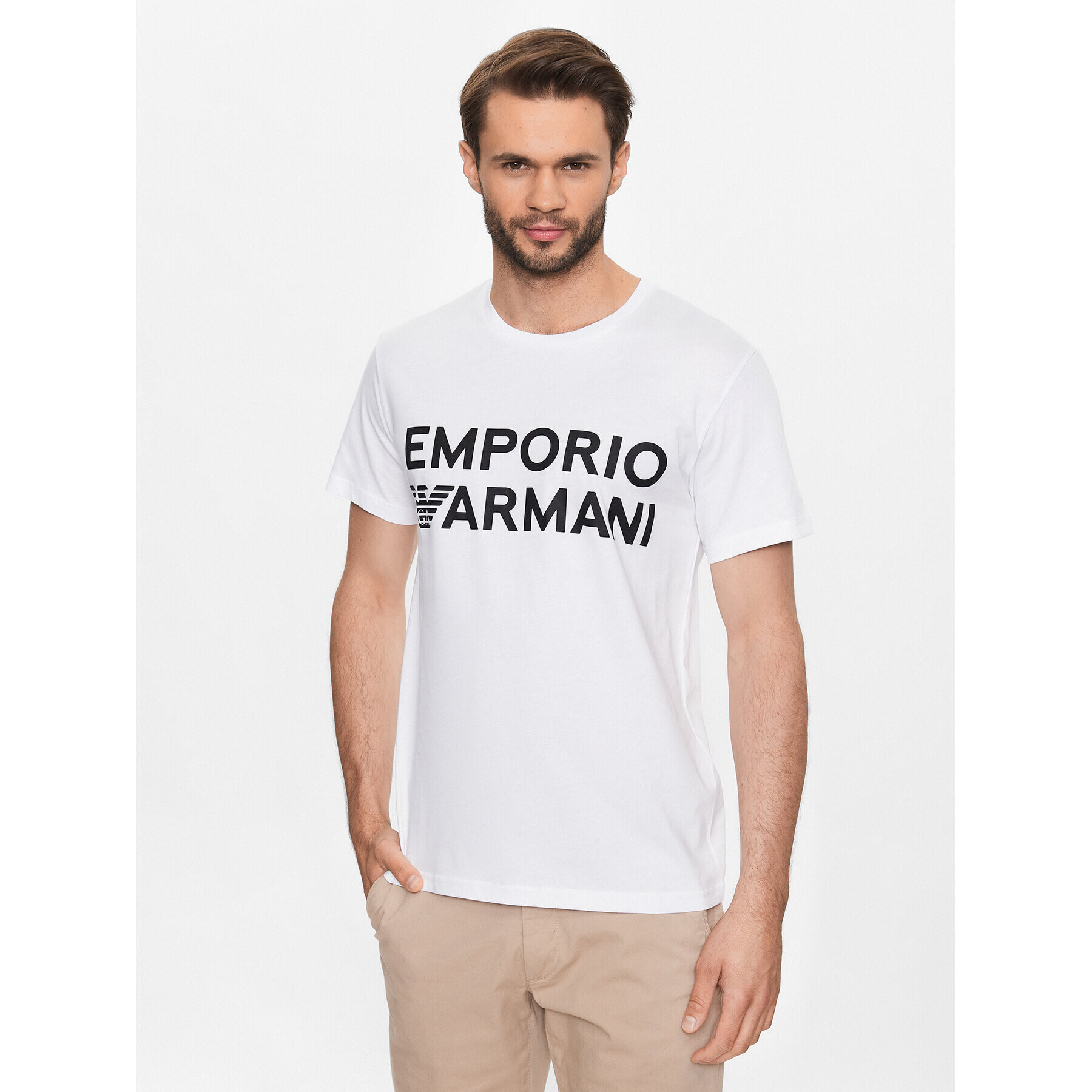 Emporio Armani T-Shirt 211831 3R479 00010 Bílá Regular Fit - Pepit.cz