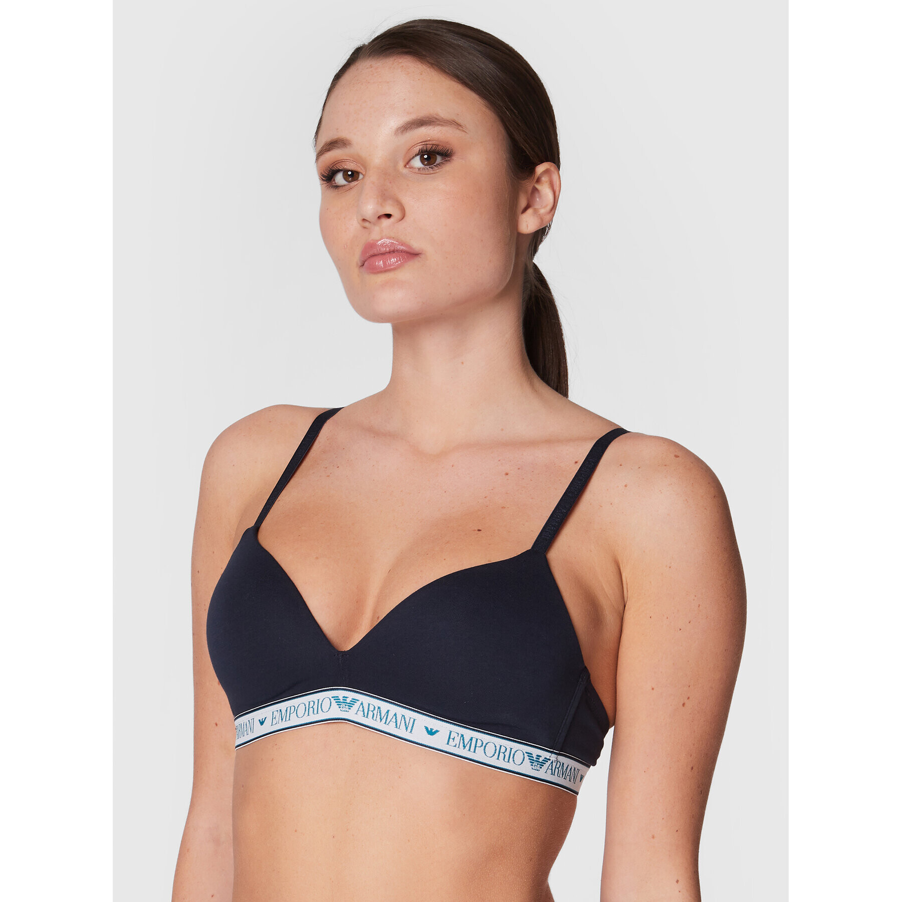 Emporio Armani Underwear Podprsenka bez kostic 164410 2F227 00135 Tmavomodrá - Pepit.cz