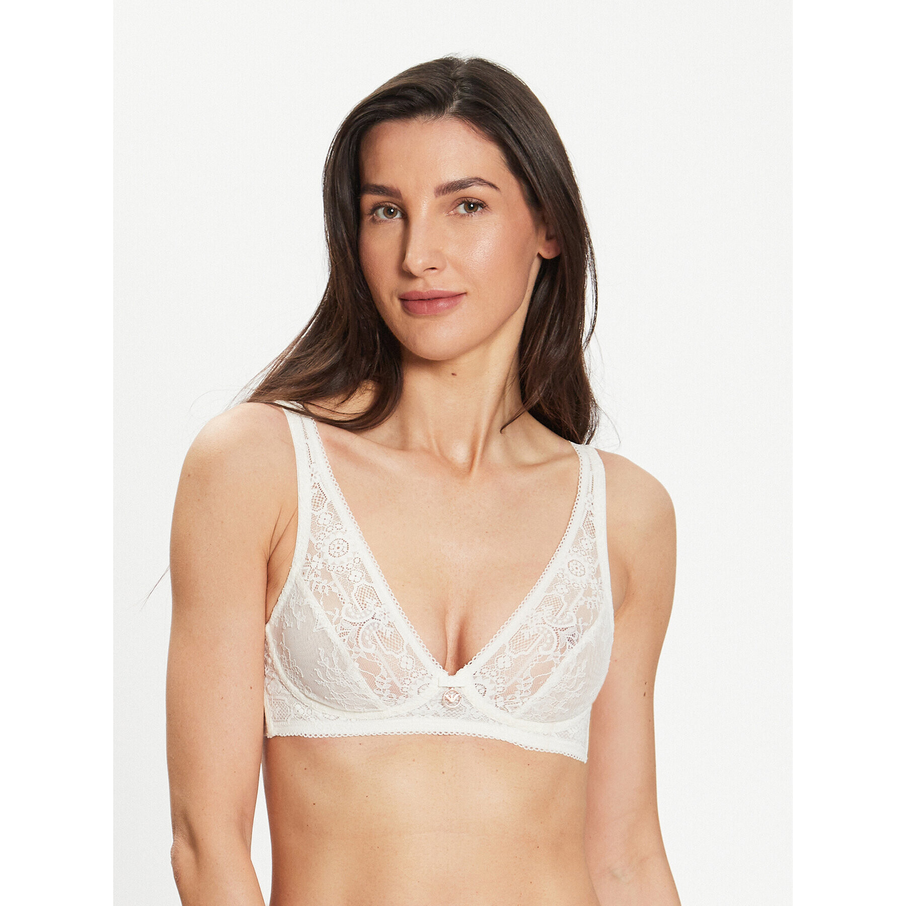 Emporio Armani Underwear Podprsenka Bralette 164224 3R215 92810 Écru - Pepit.cz