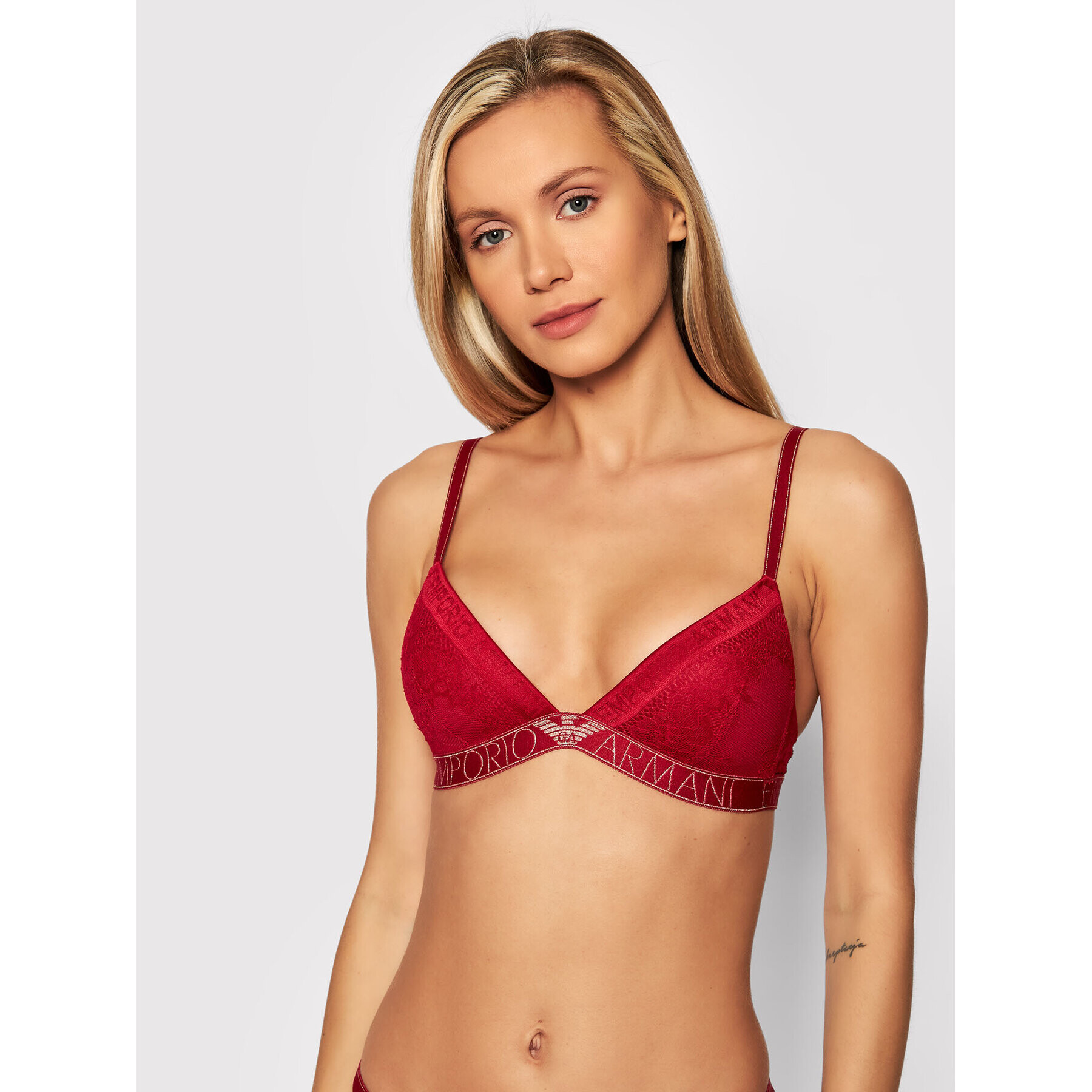 Emporio Armani Underwear Podprsenka Bralette 164298 1A207 08674 Červená - Pepit.cz