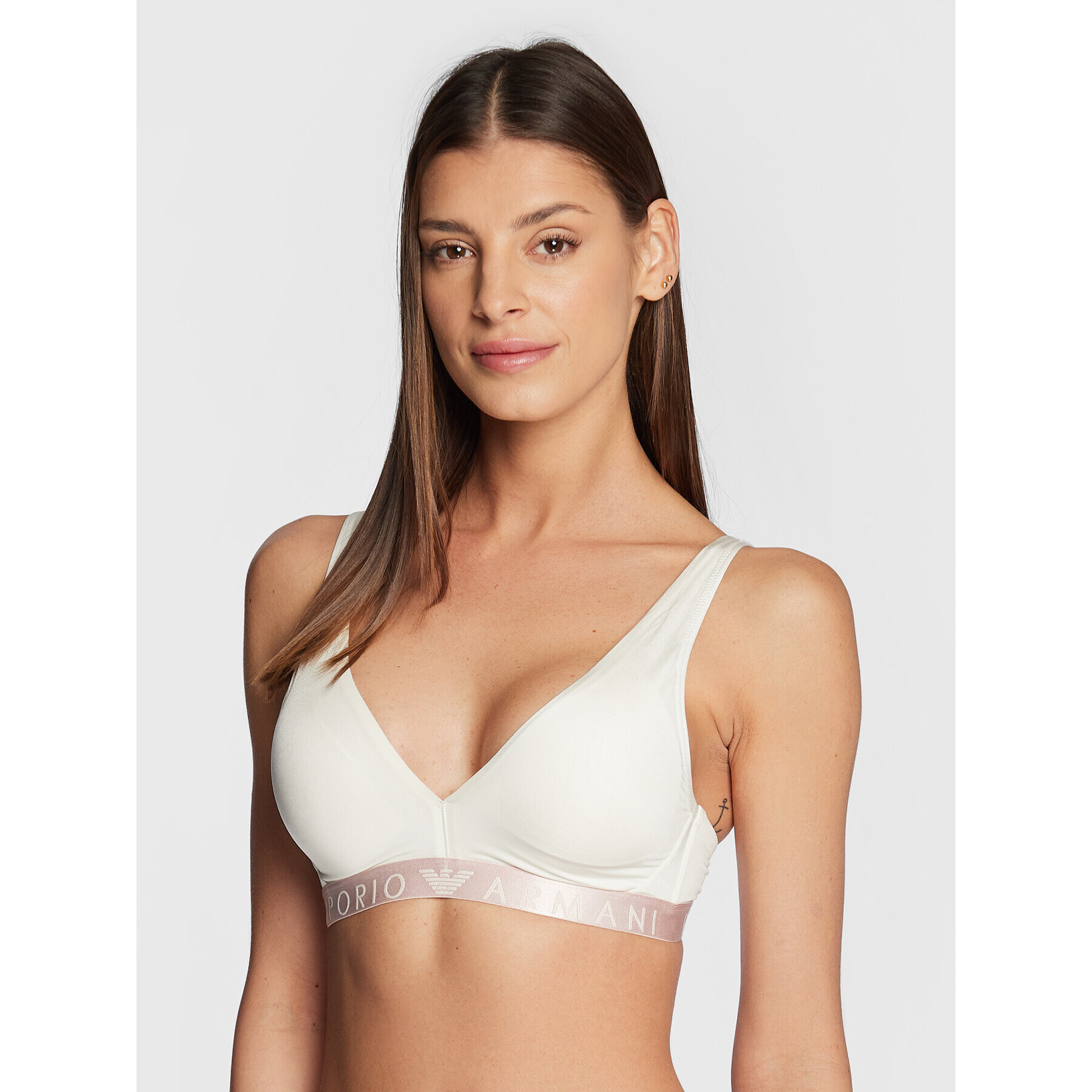 Emporio Armani Underwear Podprsenka Bralette 164530 2F235 09210 Bílá - Pepit.cz