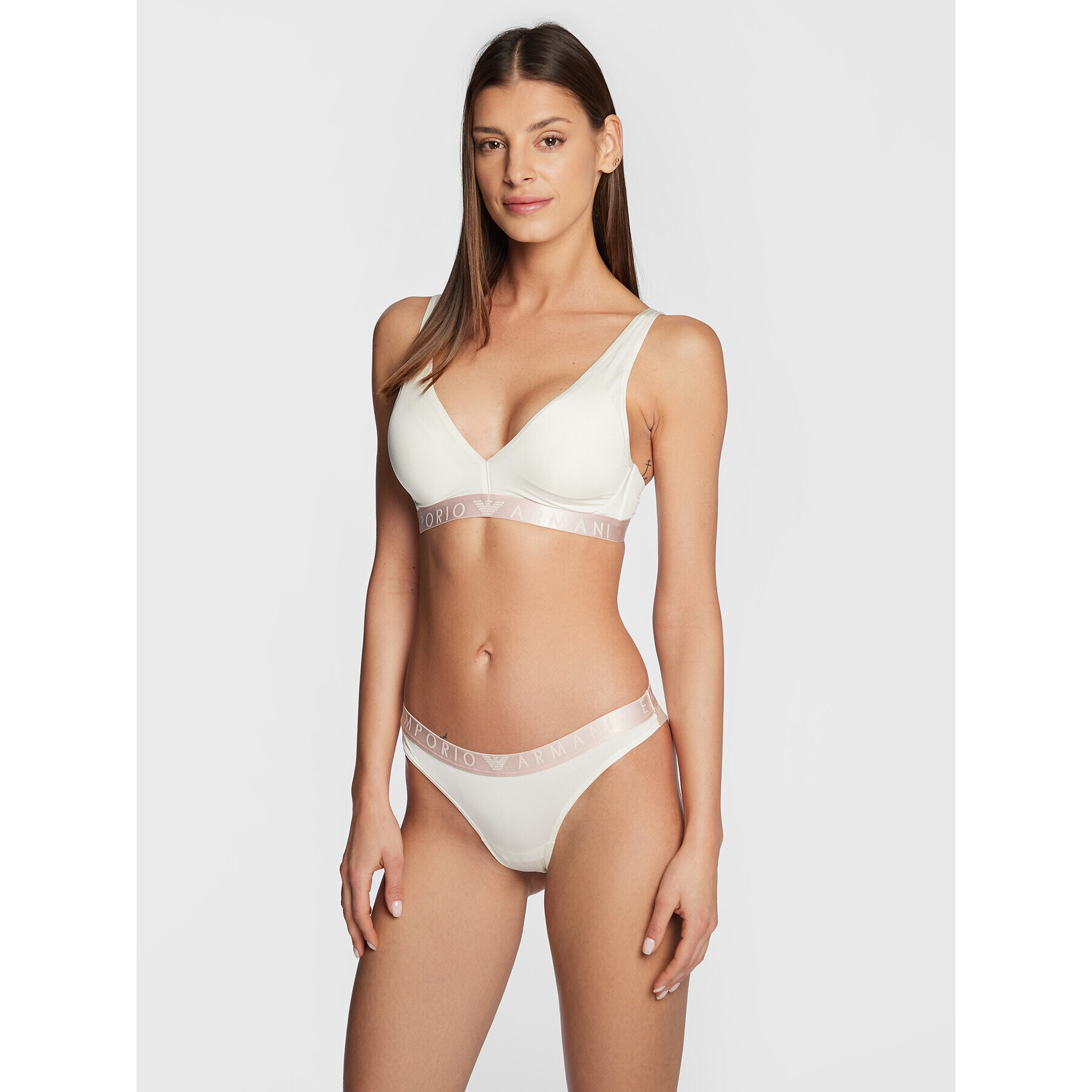 Emporio Armani Underwear Podprsenka Bralette 164530 2F235 09210 Bílá - Pepit.cz