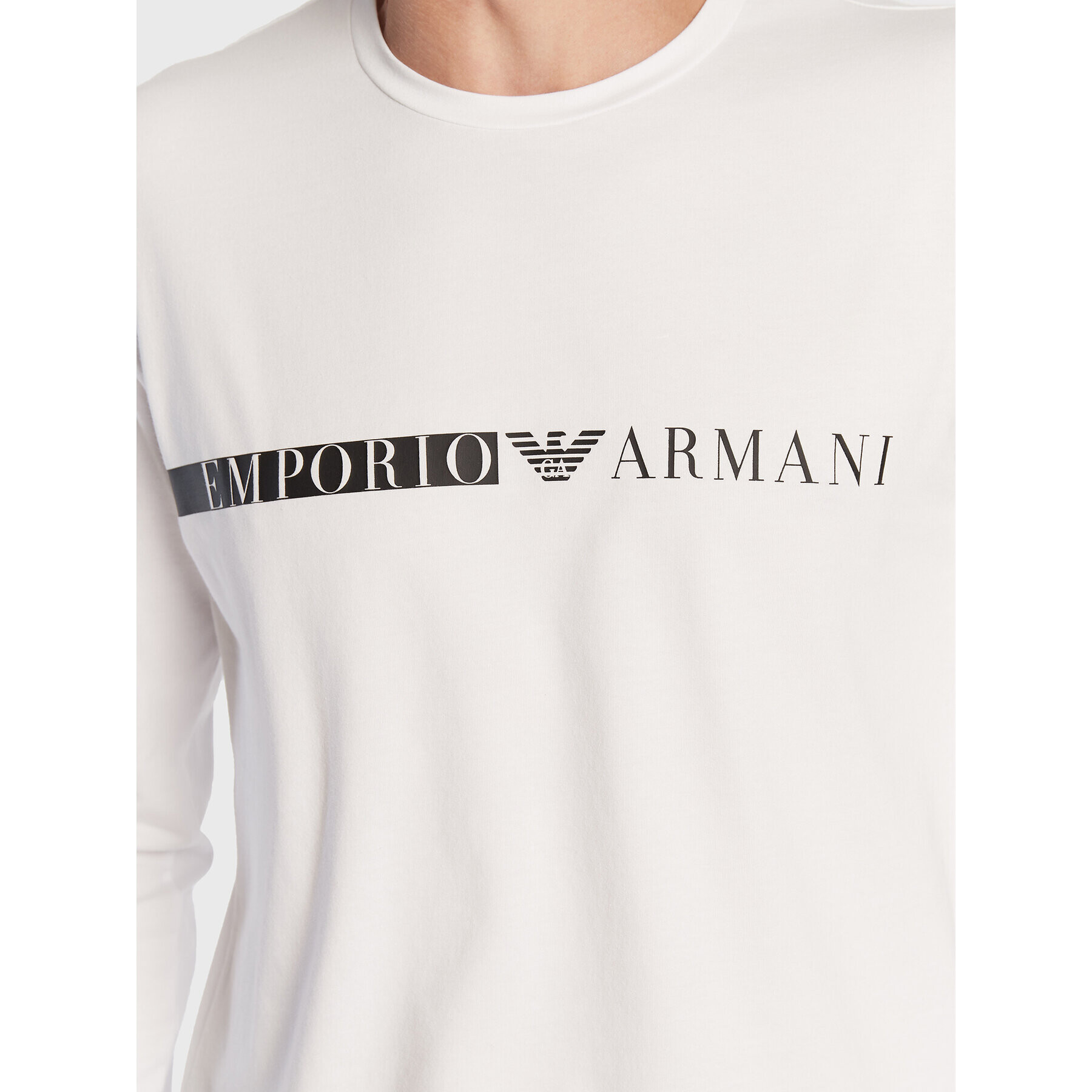 Emporio Armani Underwear S dlouhým rukávem 111984 2F525 00010 Bílá Slim Fit - Pepit.cz