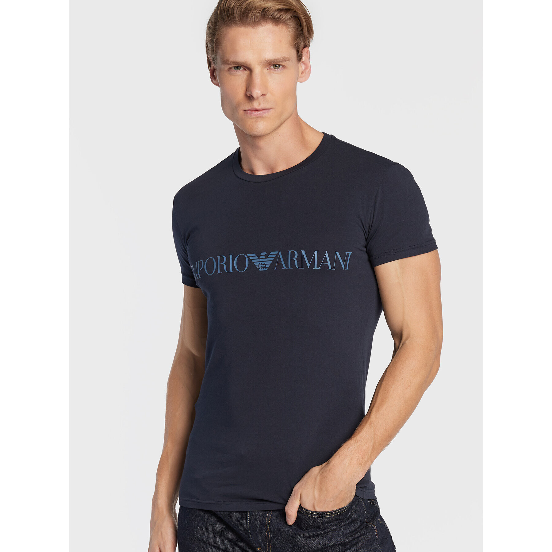 Emporio Armani Underwear T-Shirt 111035 2F729 00135 Tmavomodrá Slim Fit - Pepit.cz