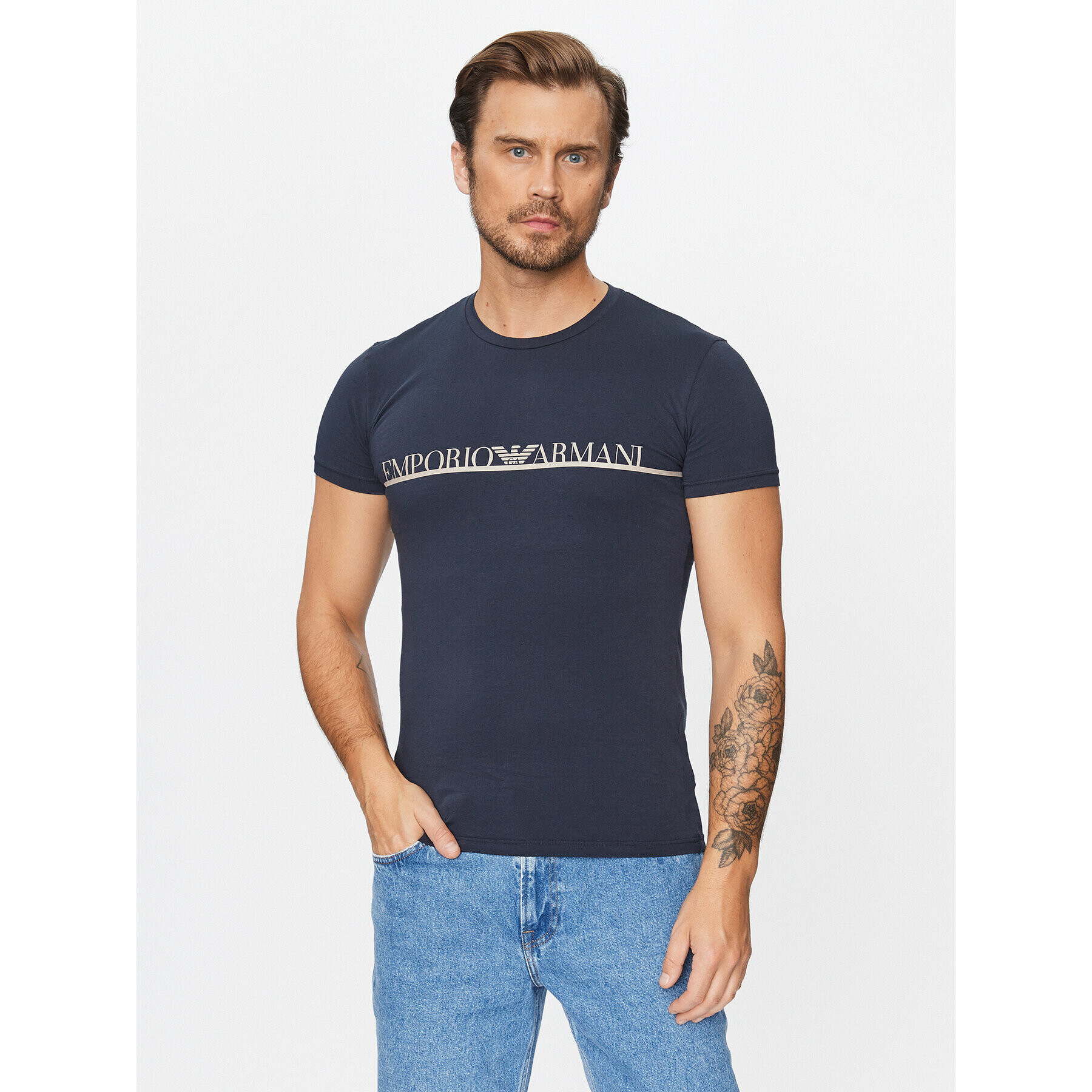 Emporio Armani Underwear T-Shirt 111035 3F729 00135 Tmavomodrá Regular Fit - Pepit.cz