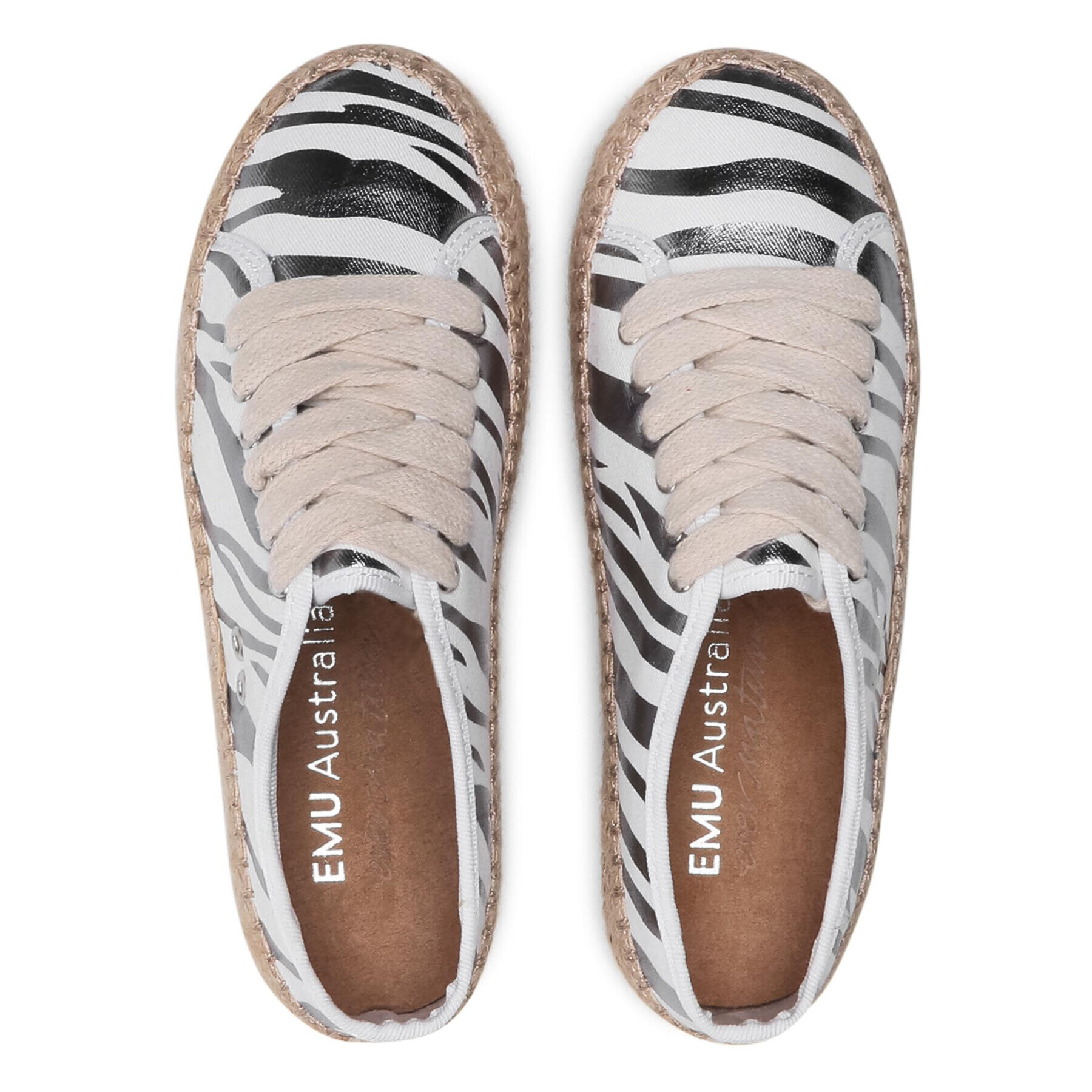 EMU Australia Espadrilky Agonis Zebra W12550 Bílá - Pepit.cz