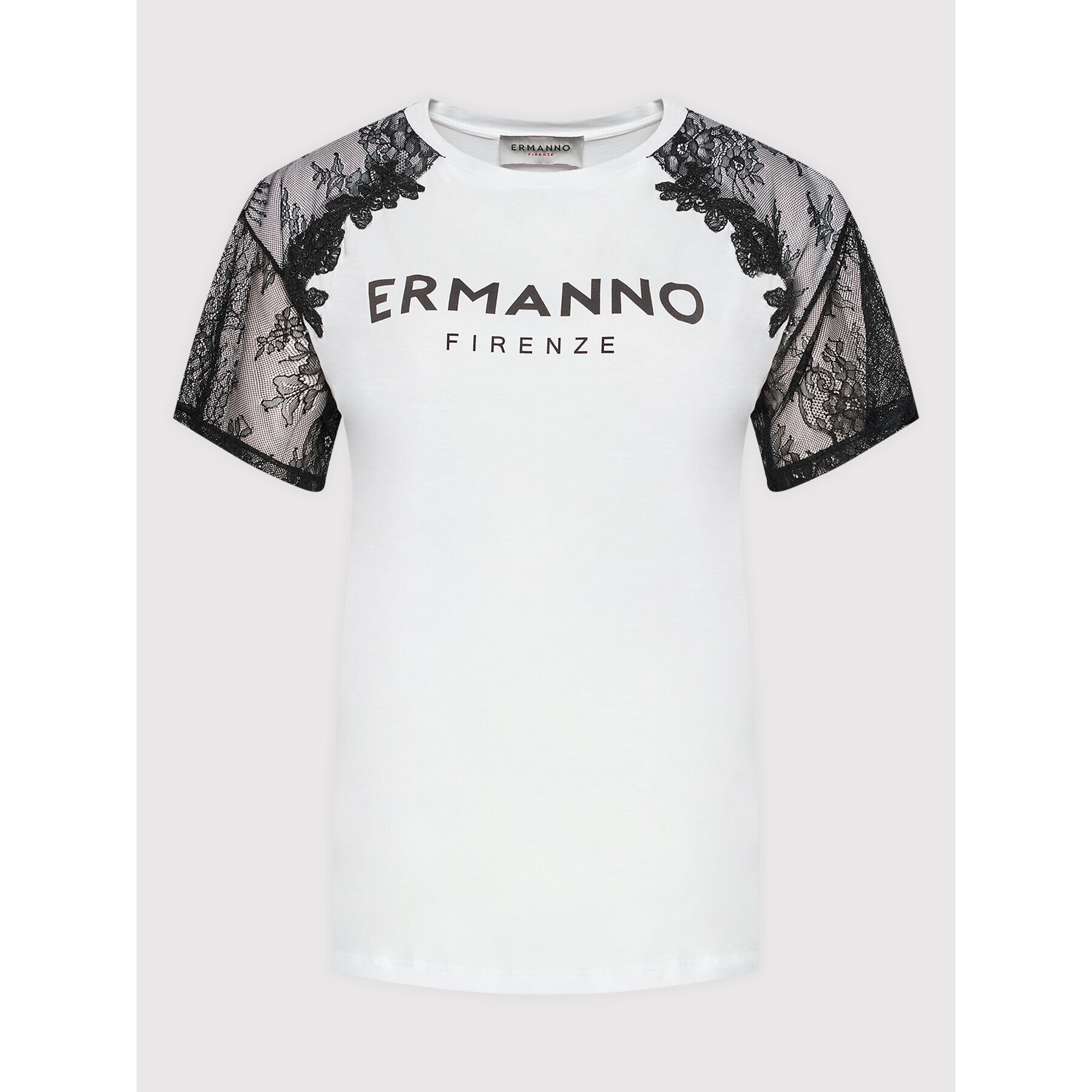 Ermanno Firenze T-Shirt D40EL046EE8 Bílá Regular Fit - Pepit.cz