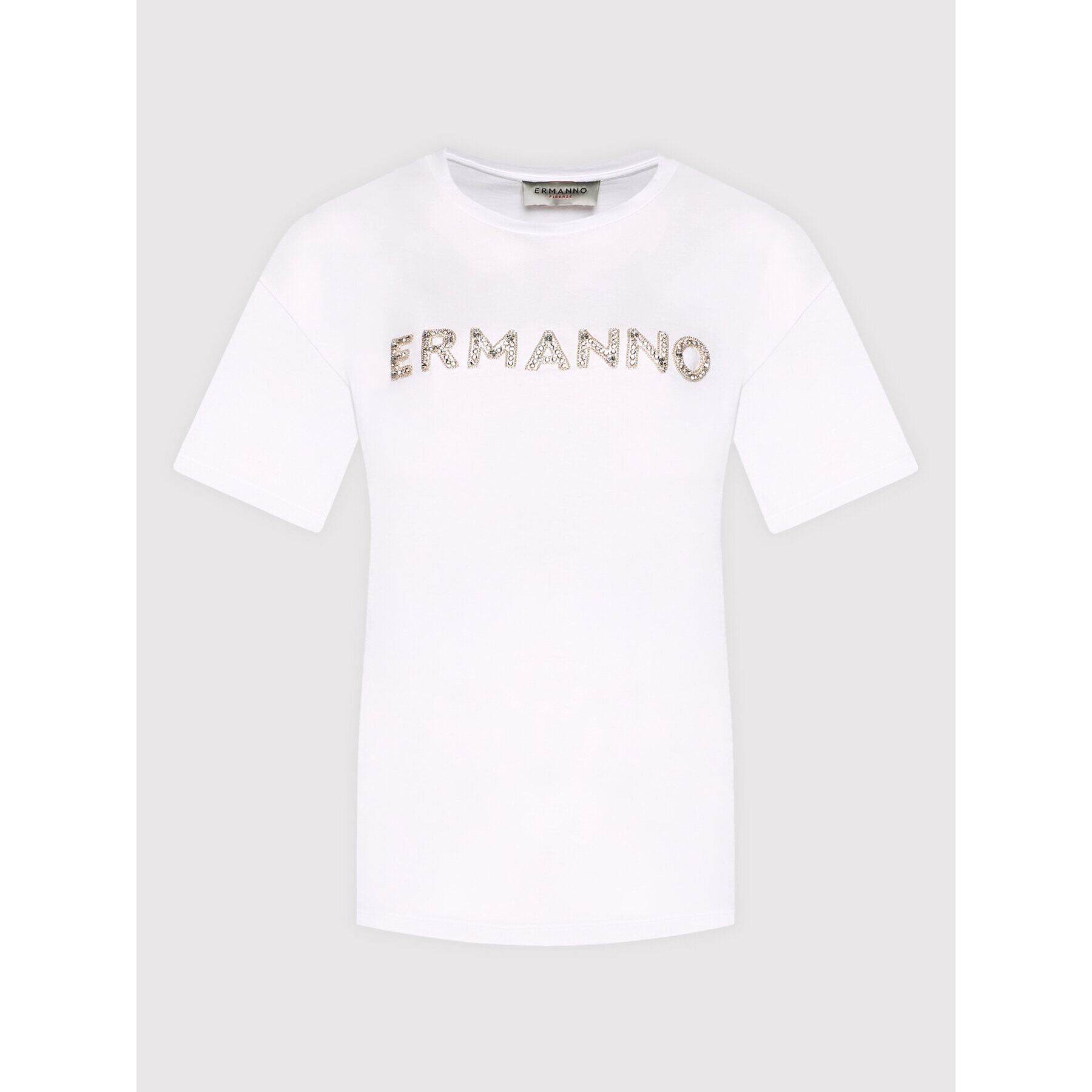 Ermanno Firenze T-Shirt D40EL060EG3 Bílá Regular Fit - Pepit.cz