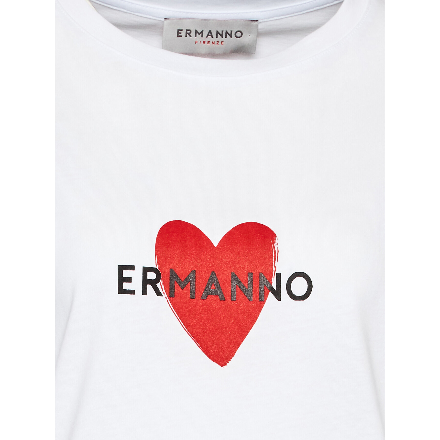 Ermanno Firenze T-Shirt D42EL023EK4 Bílá Regular Fit - Pepit.cz