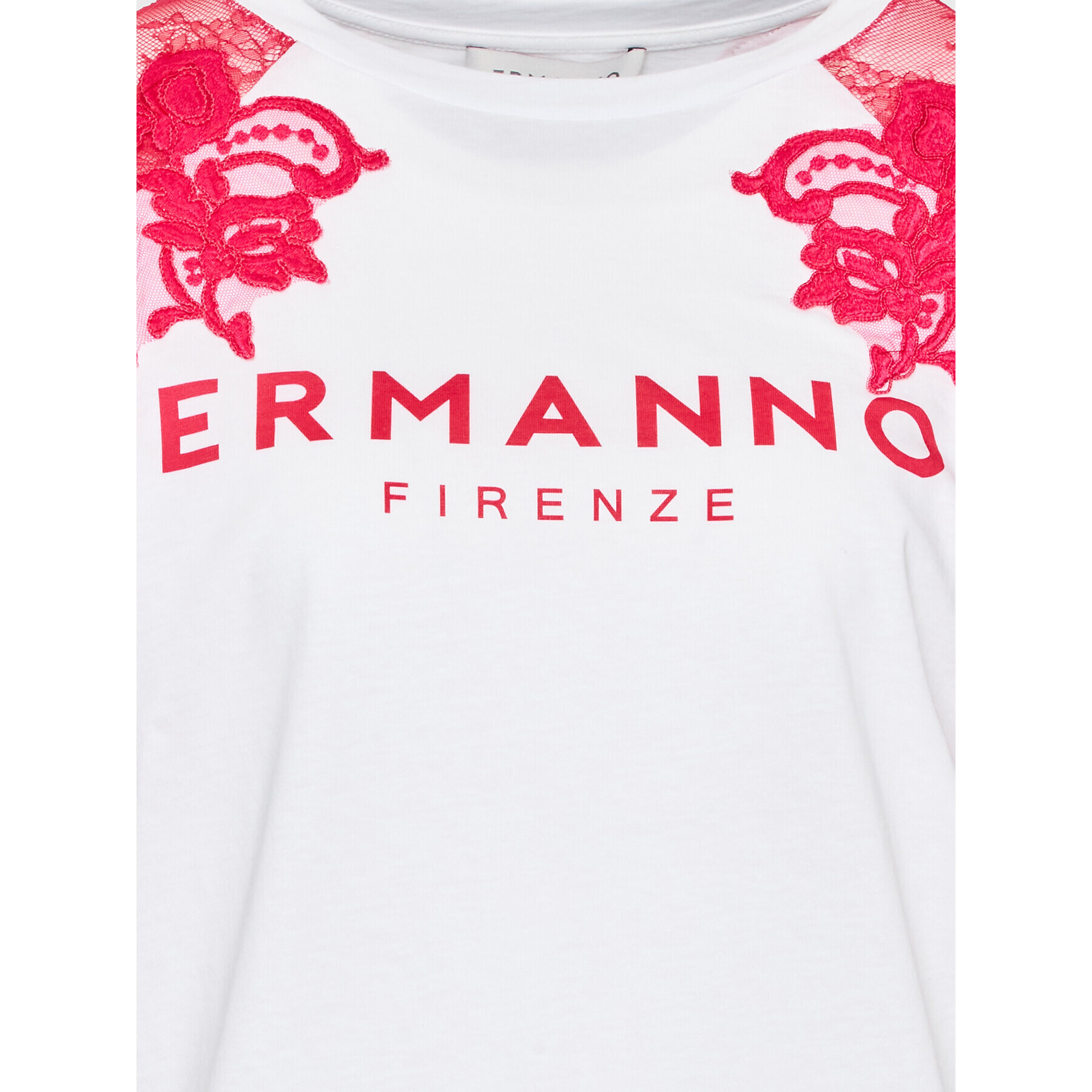 Ermanno Firenze T-Shirt D42EL068EE7 Bílá Regular Fit - Pepit.cz