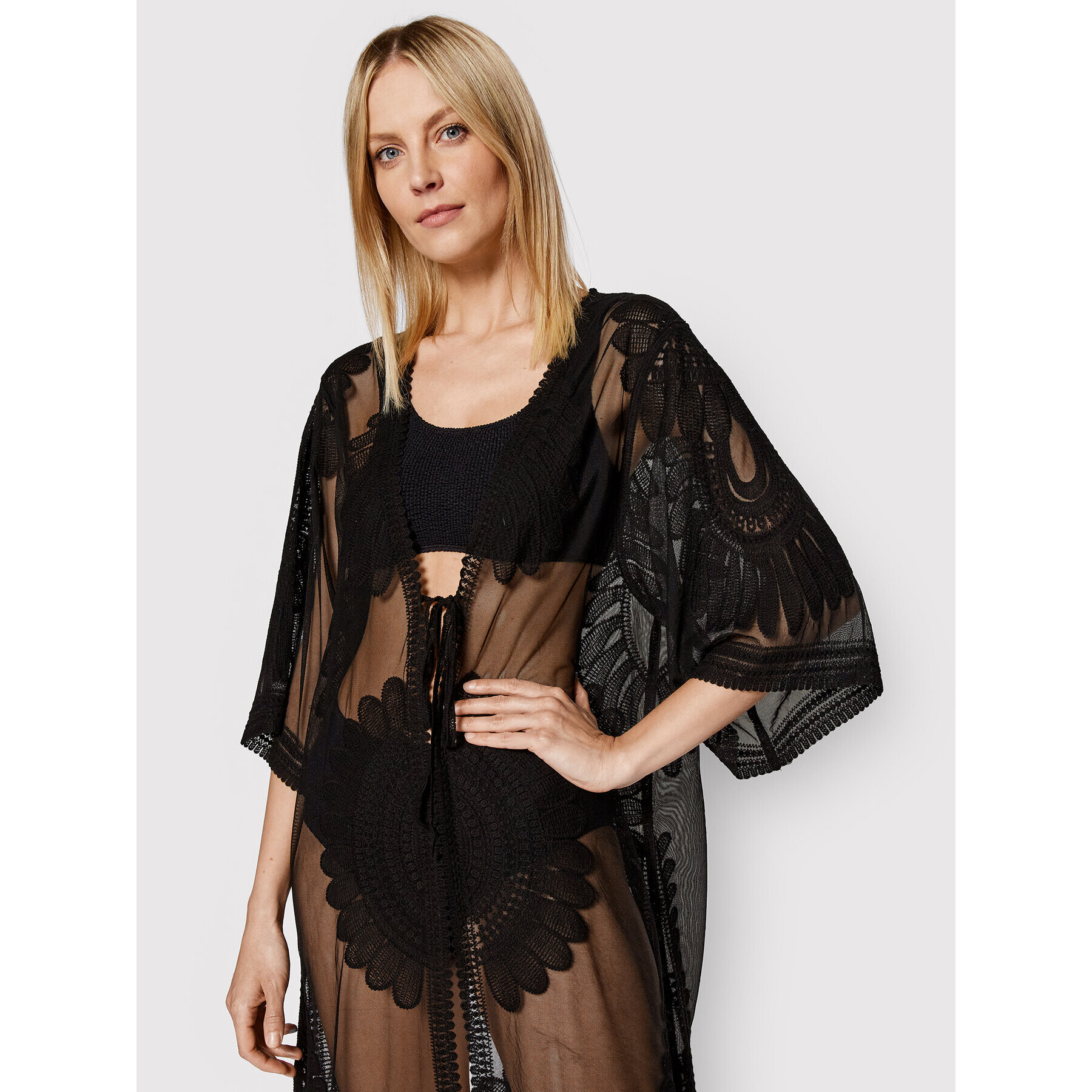 Etam Kimono Desert 6533848 Černá Regular Fit - Pepit.cz