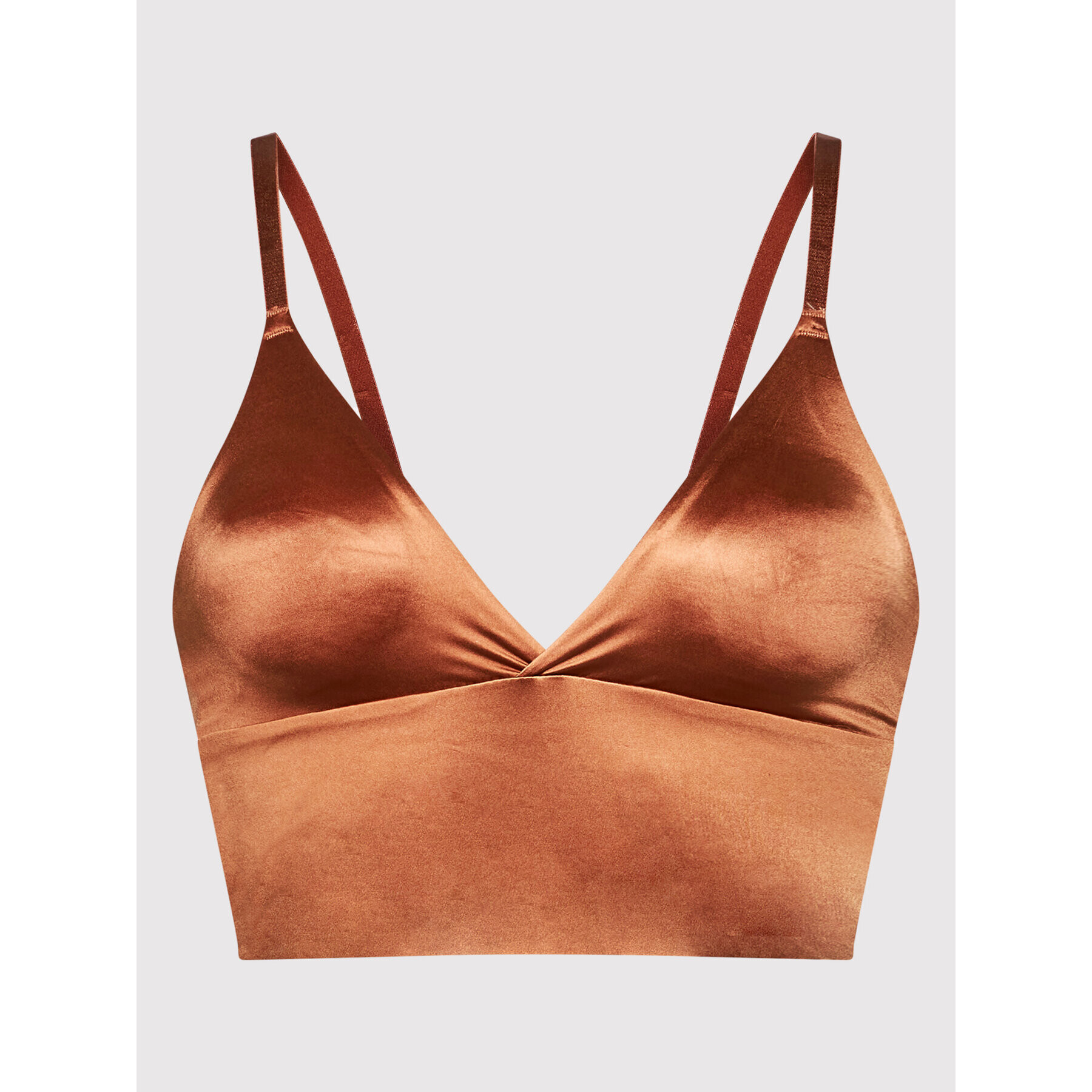 Etam Podprsenka Bralette Perfect Glow 6528277 Hnědá - Pepit.cz