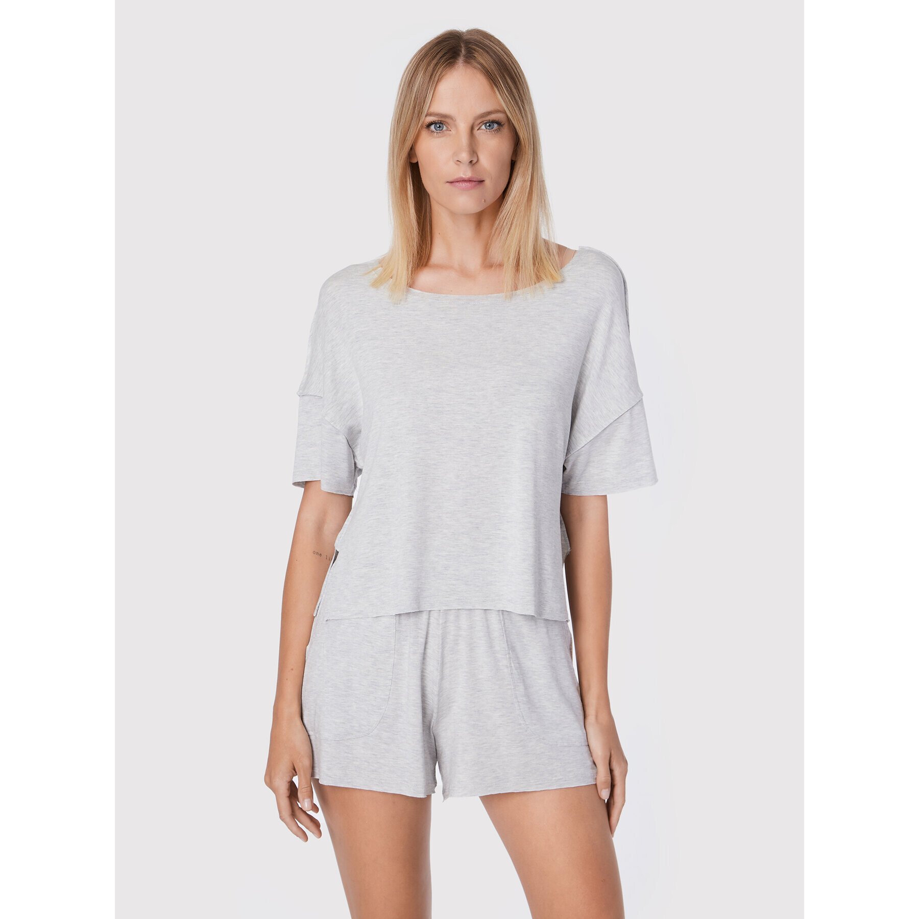 Etam Pyžamový top Alva 6534313 Šedá Relaxed Fit - Pepit.cz