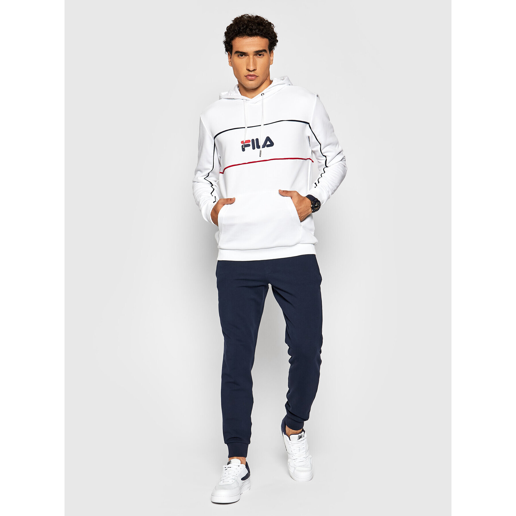 Fila Mikina Analu 688466 Bílá Regular Fit - Pepit.cz