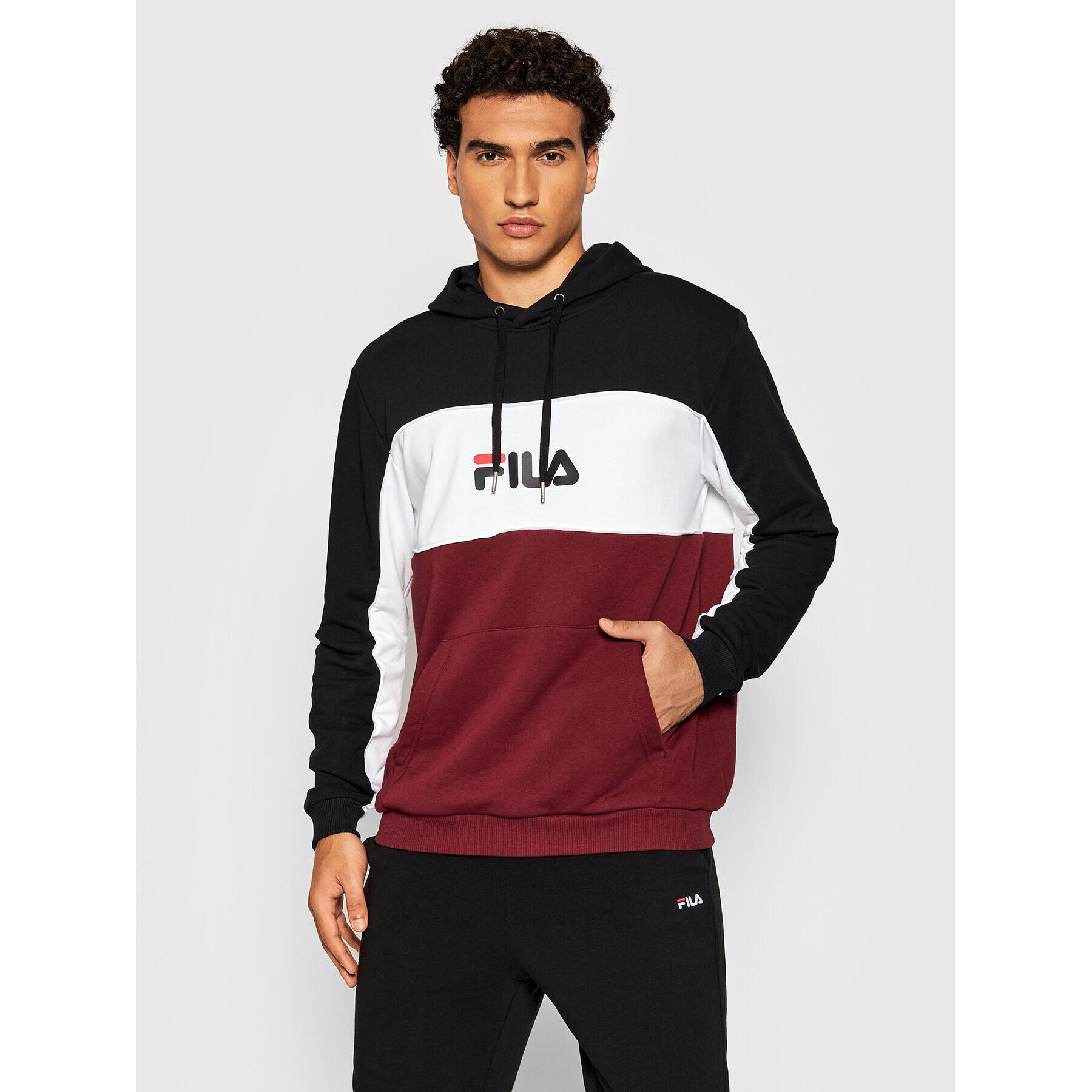 Fila Mikina Analu 688466 Bordó Regular Fit - Pepit.cz