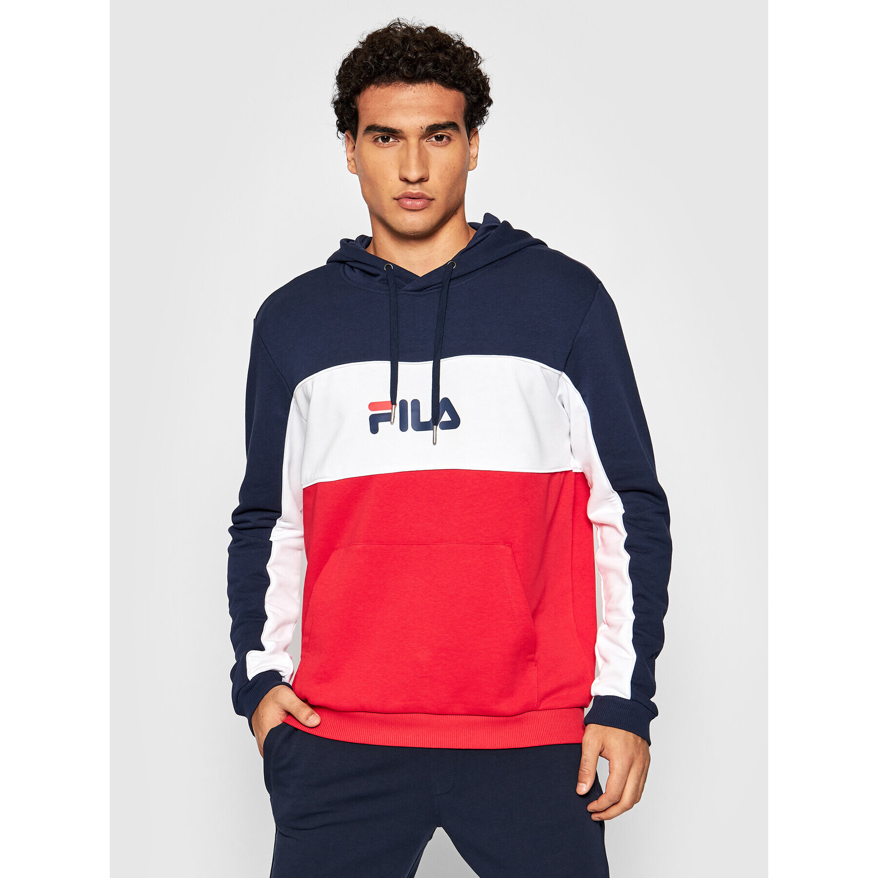 Fila Mikina Analu 688466 Červená Regular Fit - Pepit.cz