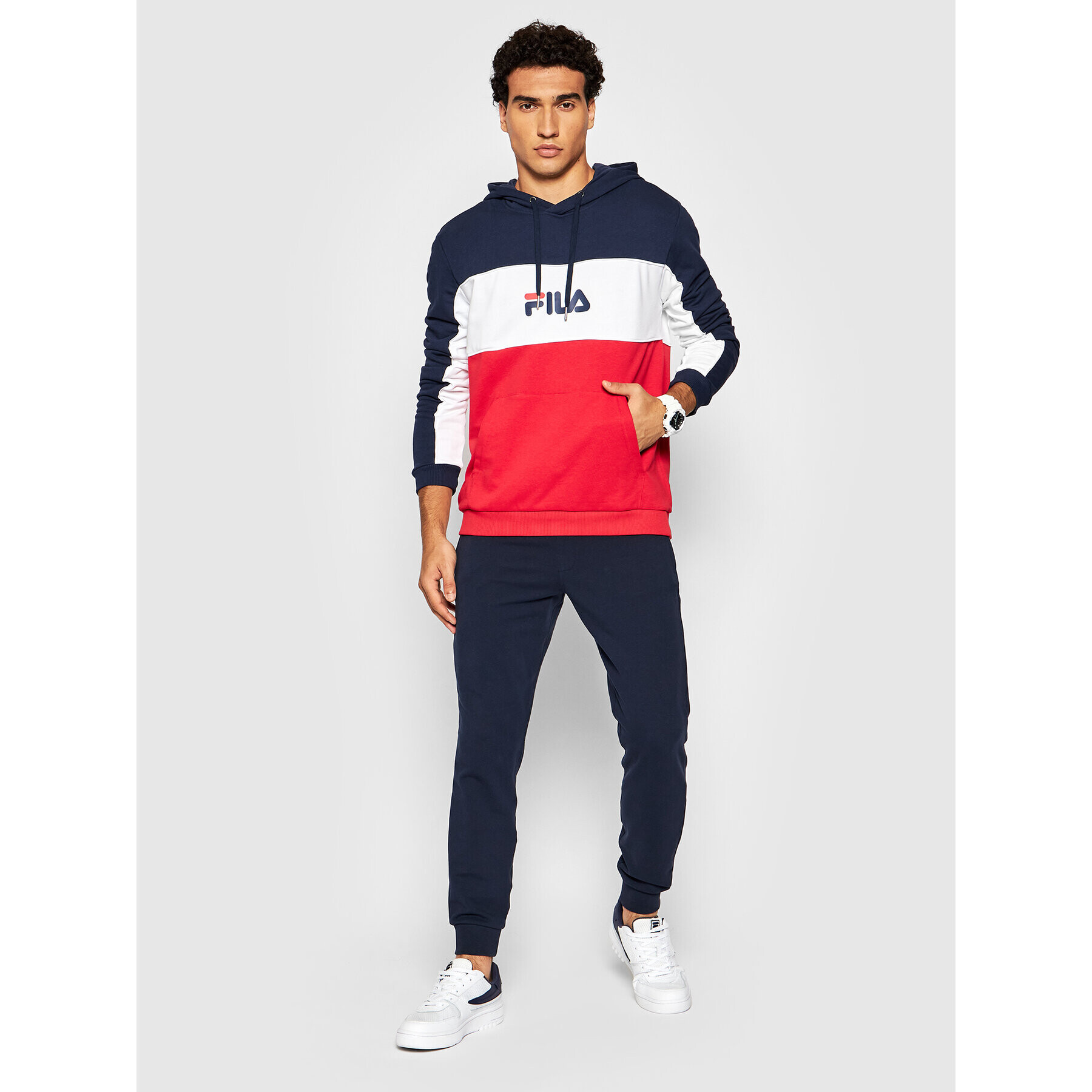 Fila Mikina Analu 688466 Červená Regular Fit - Pepit.cz