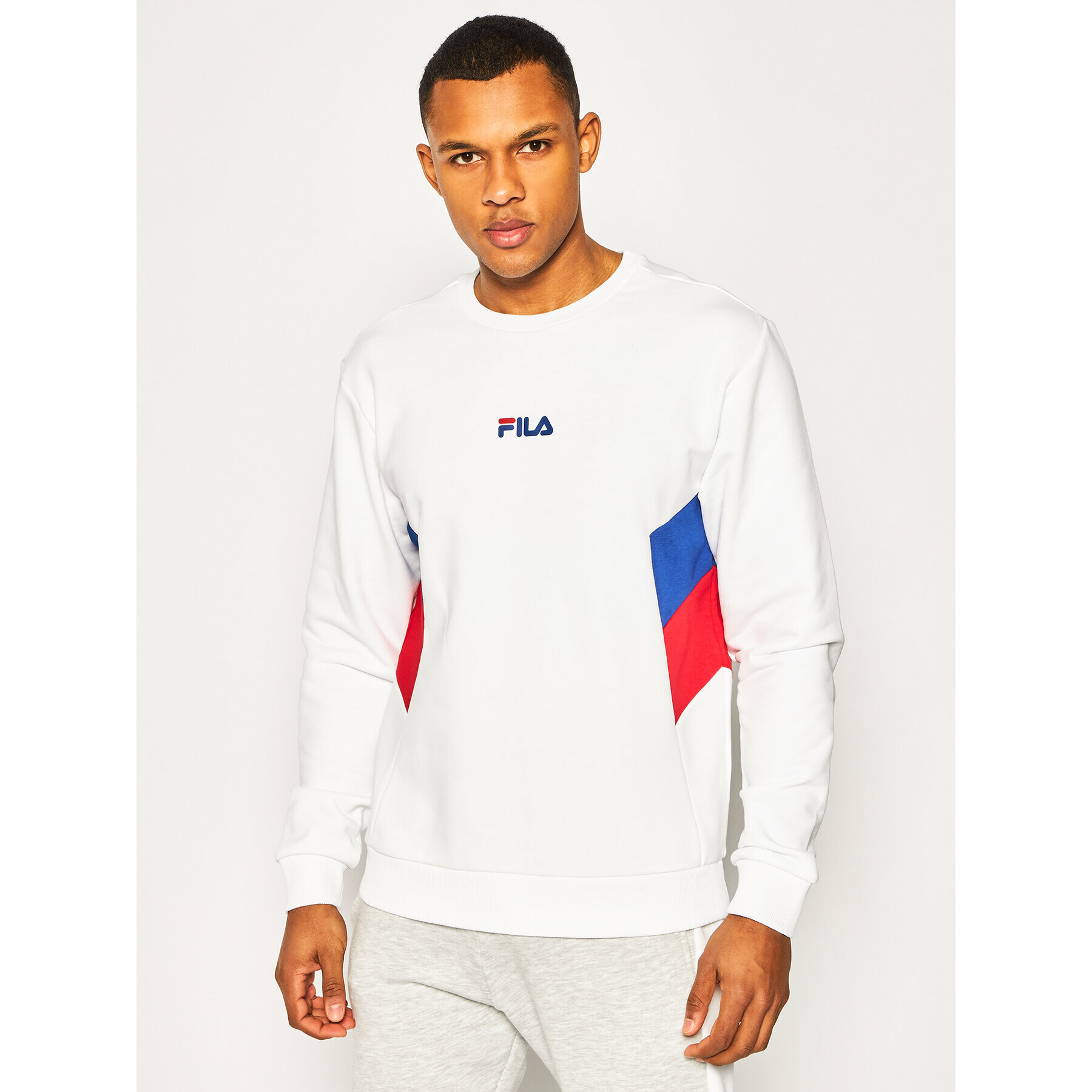 Fila Mikina Baker Crew 687481 Bílá Regular Fit - Pepit.cz