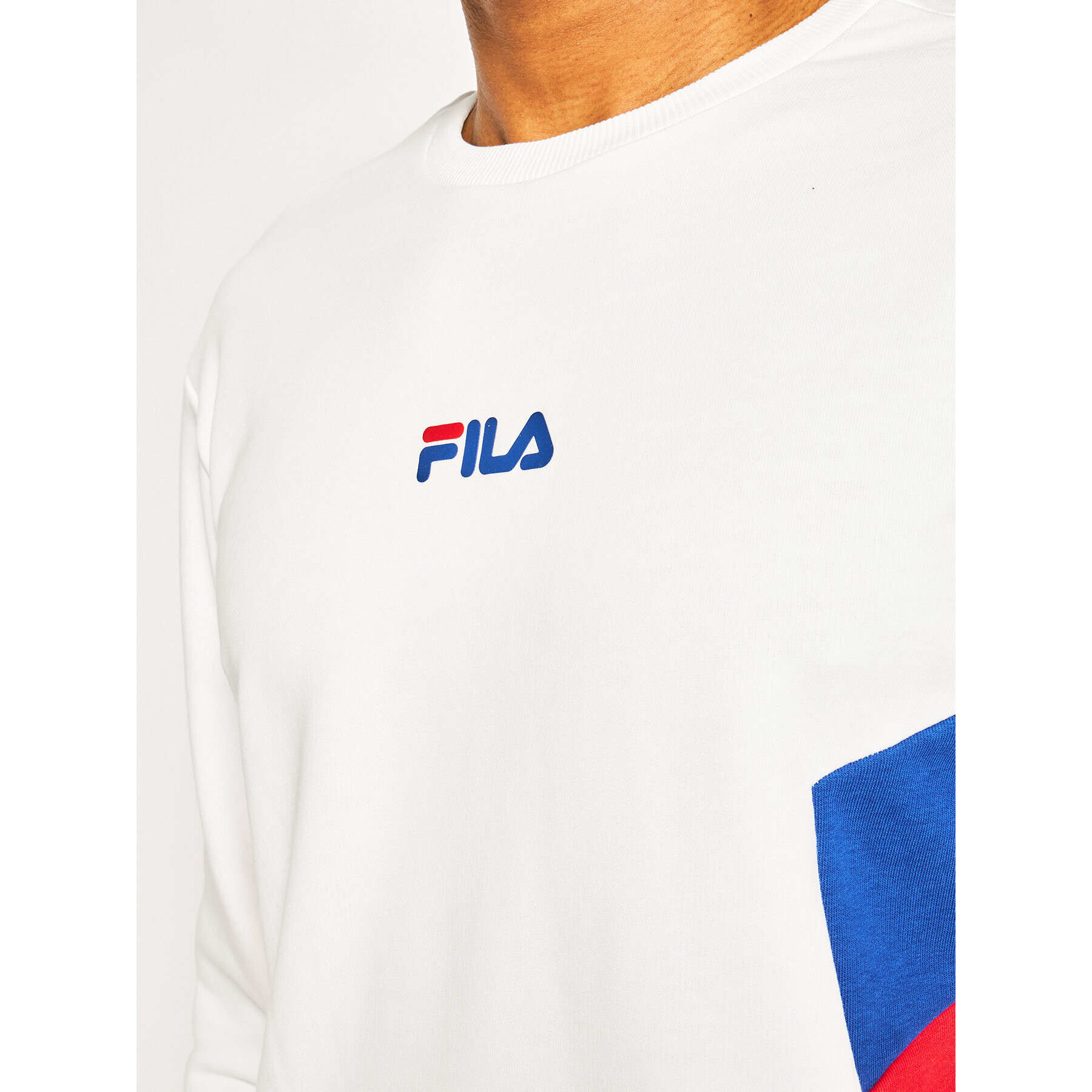 Fila Mikina Baker Crew 687481 Bílá Regular Fit - Pepit.cz