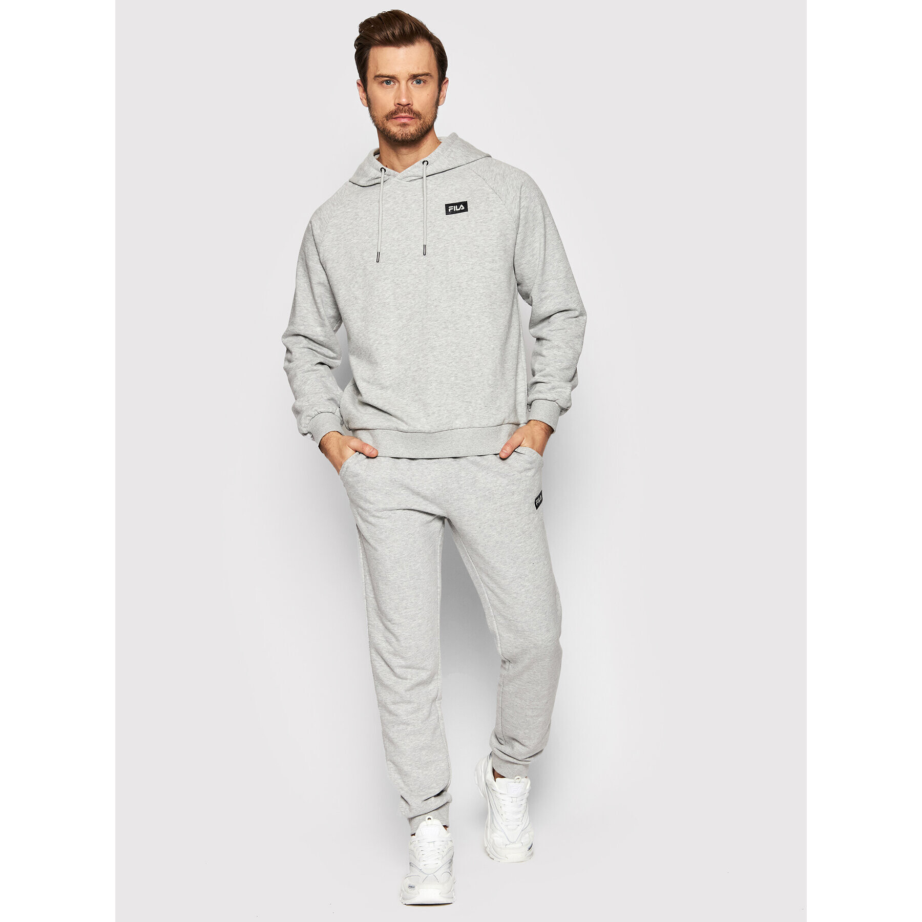 Fila Mikina Belfort FAM0080 Šedá Regular Fit - Pepit.cz