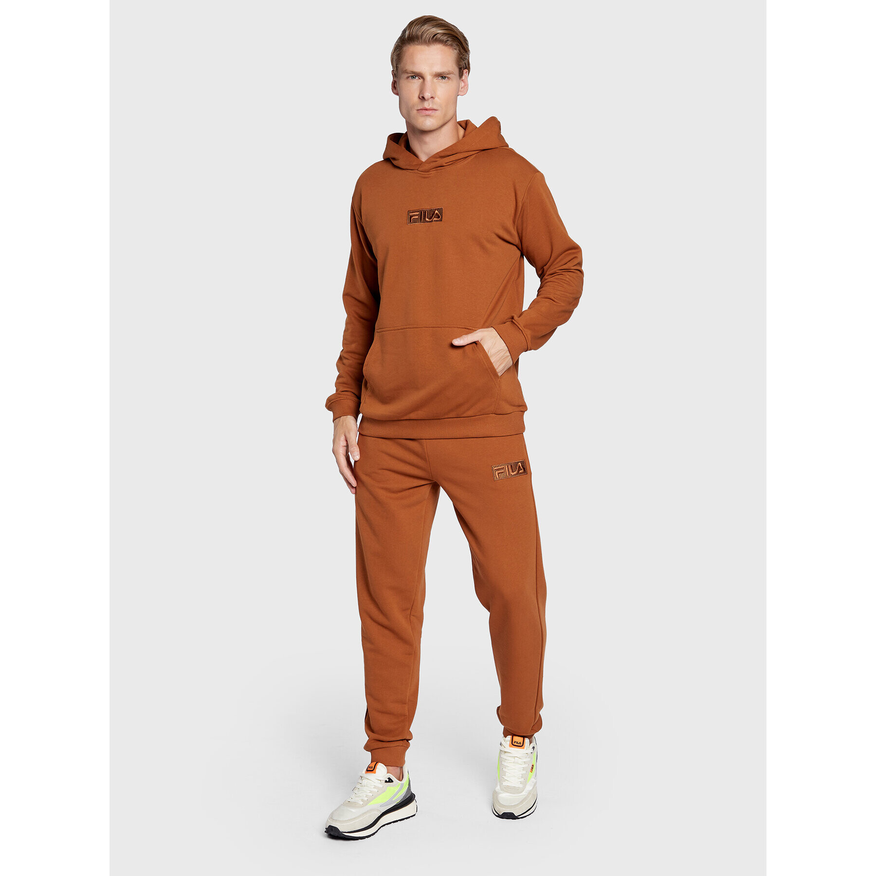 Fila Mikina Beltinci FAM0159 Hnědá Regular Fit - Pepit.cz