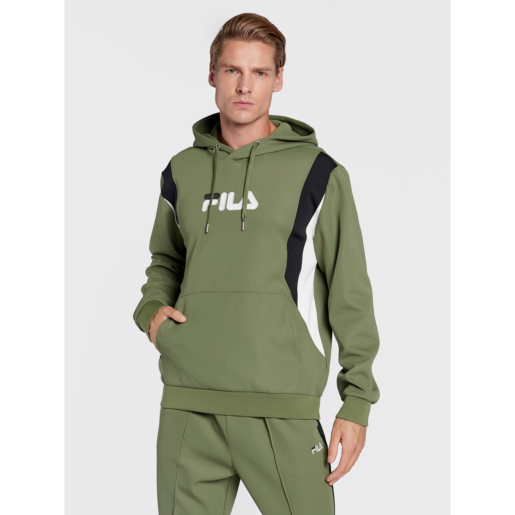 Fila Mikina Bogno FAM0176 Zelená Regular Fit - Pepit.cz