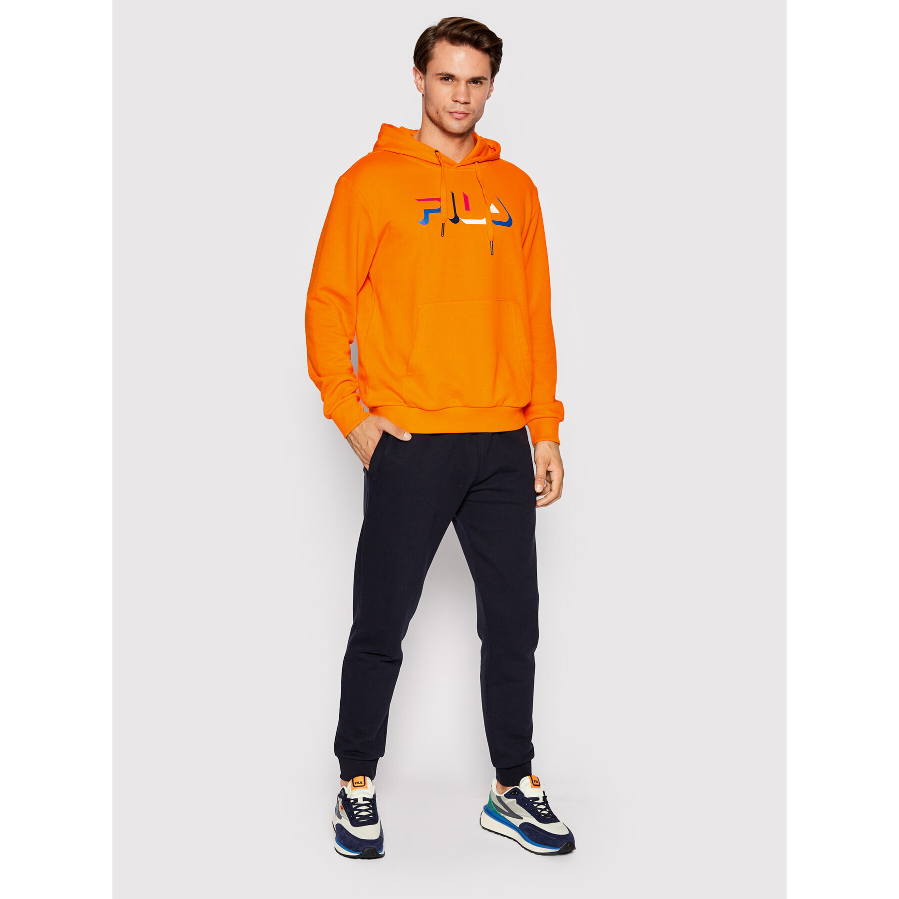 Fila Mikina Burzaco FAM0040 Oranžová Regular Fit - Pepit.cz