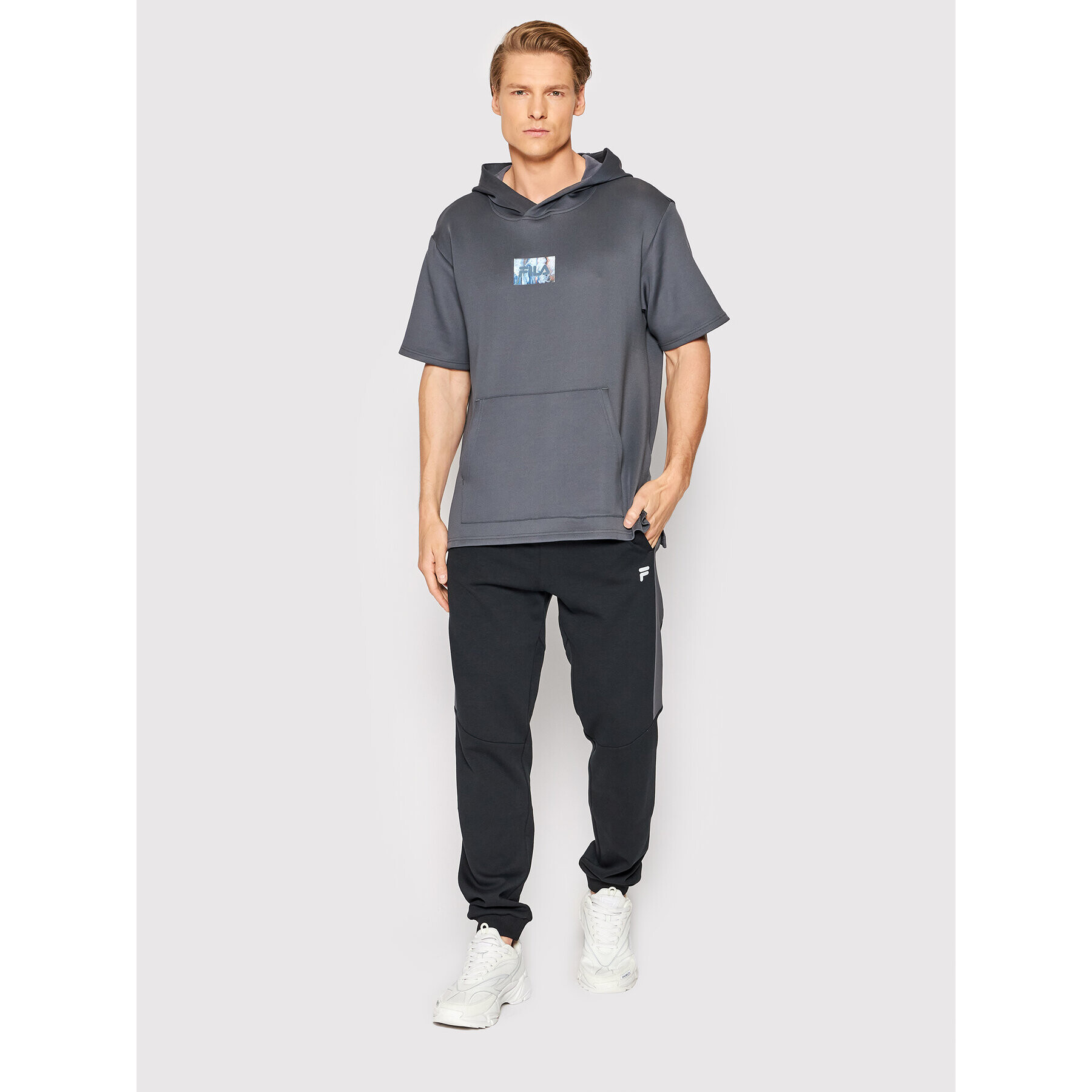 Fila Mikina Comiso FAM0052 Šedá Regular Fit - Pepit.cz