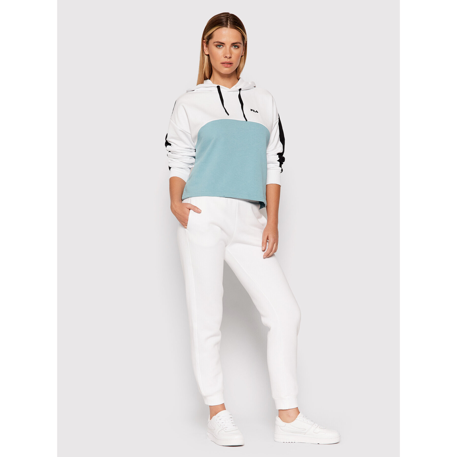 Fila Mikina Damita 688999 Modrá Cropped Fit - Pepit.cz