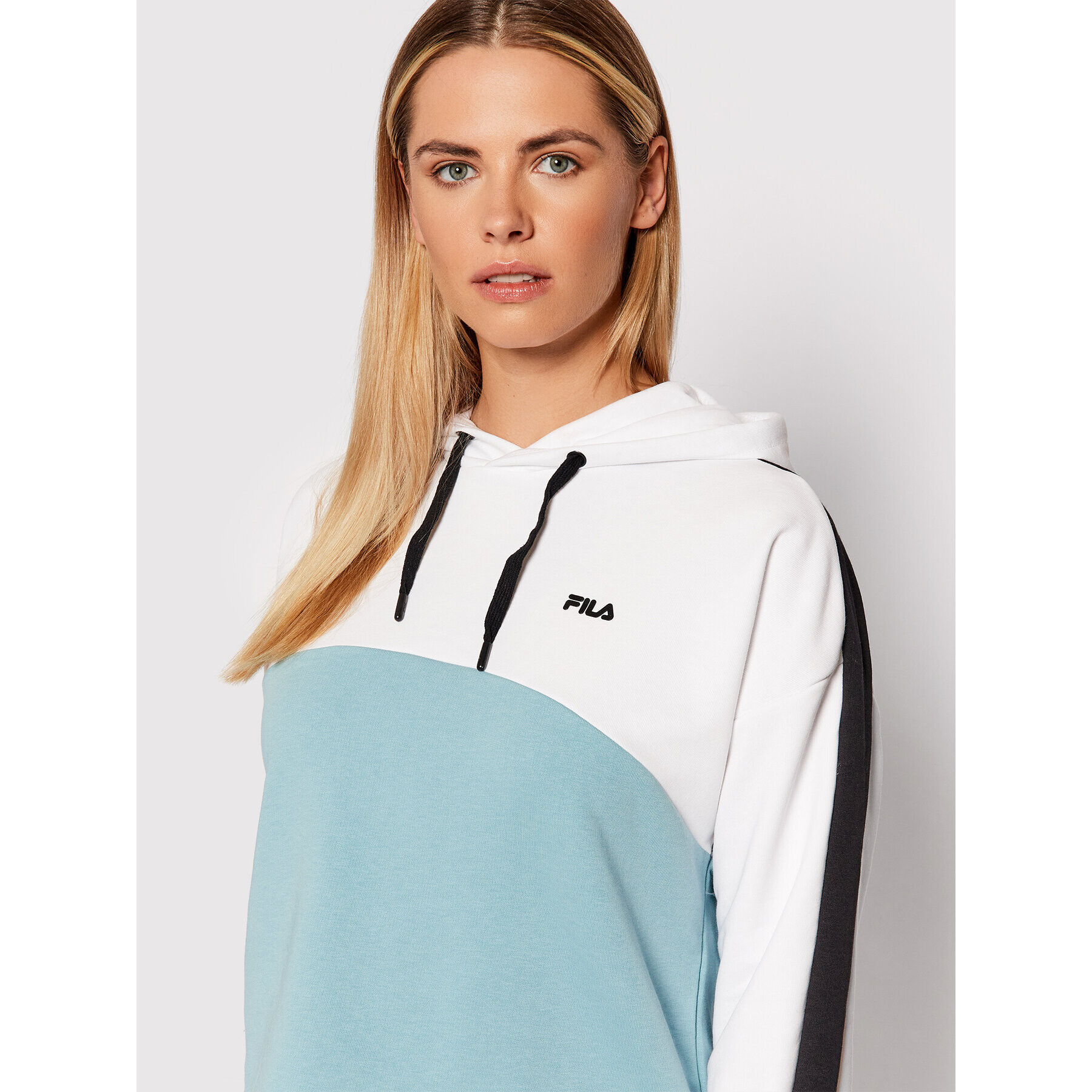 Fila Mikina Damita 688999 Modrá Cropped Fit - Pepit.cz