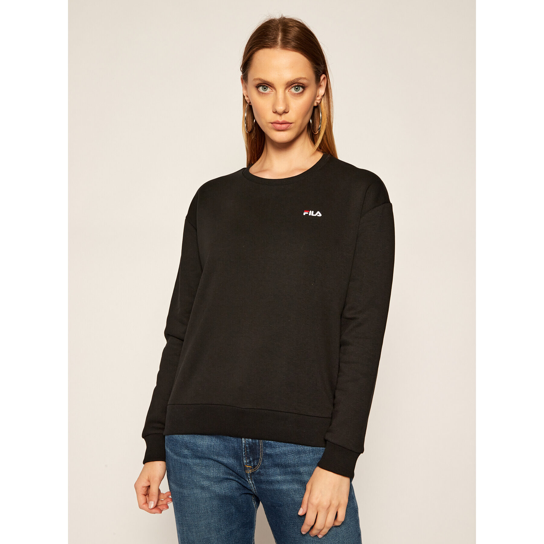 Fila Mikina Effie Crew Sweat 687467 Černá Regular Fit - Pepit.cz