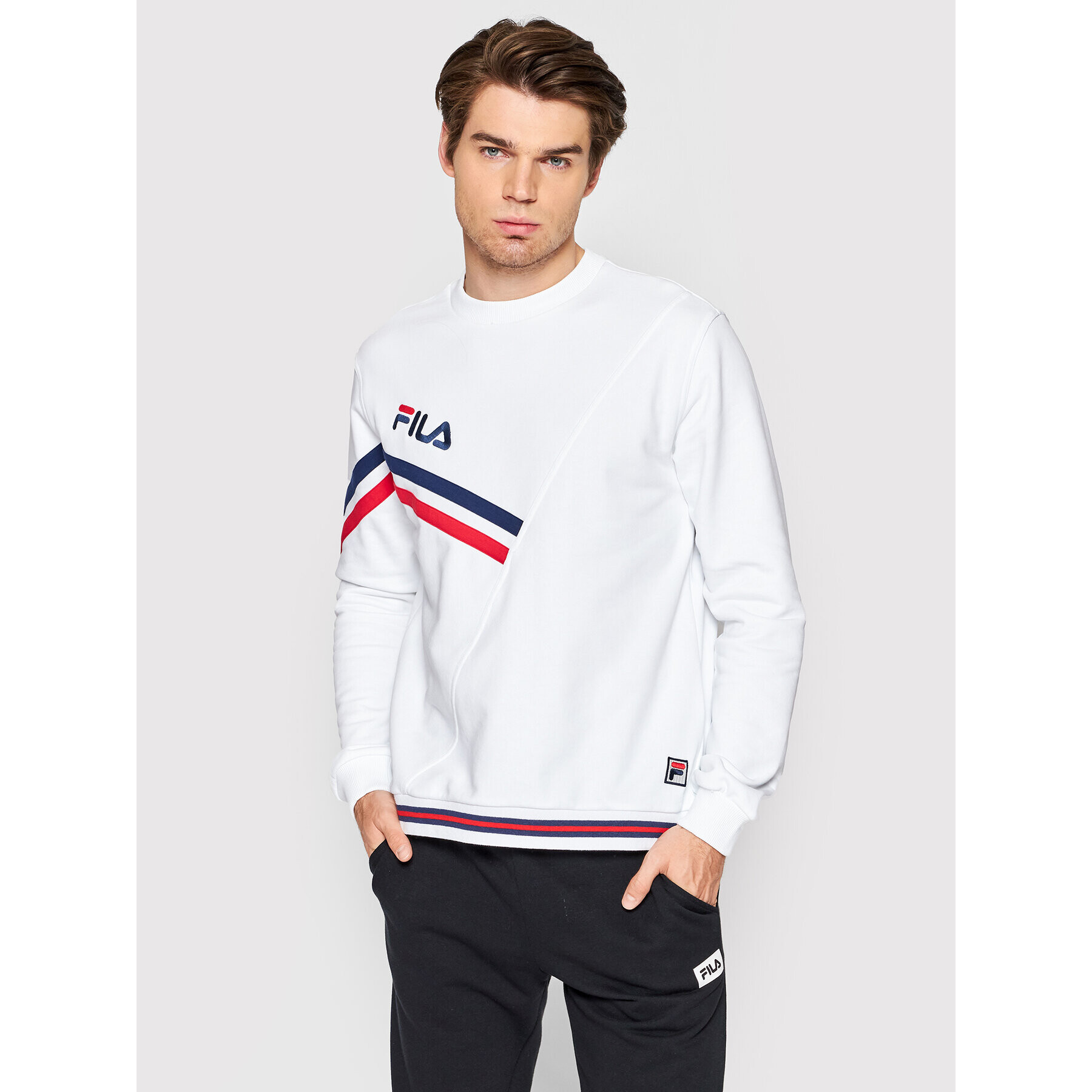 Fila Mikina FAM0088 Bílá Regular Fit - Pepit.cz