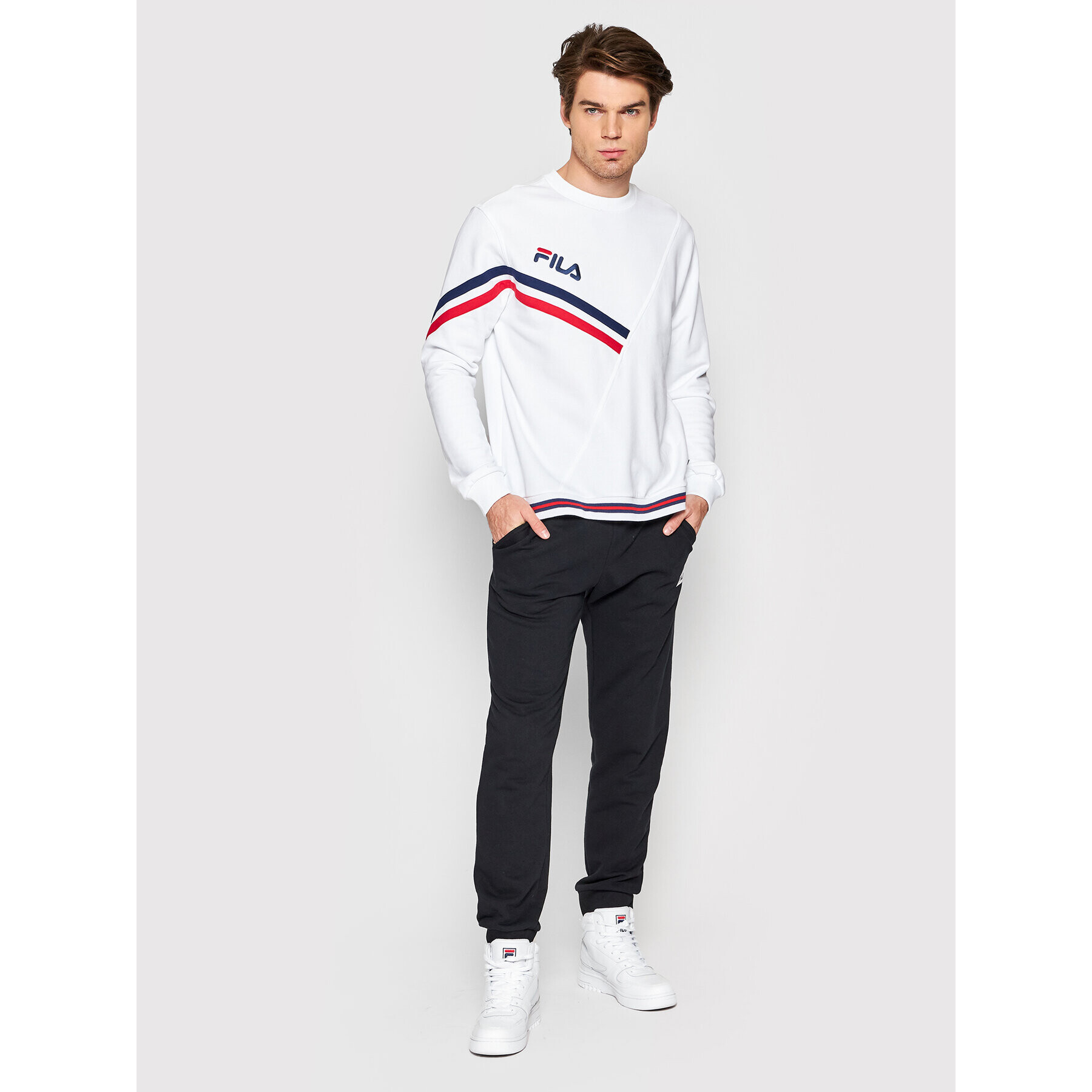 Fila Mikina FAM0088 Bílá Regular Fit - Pepit.cz