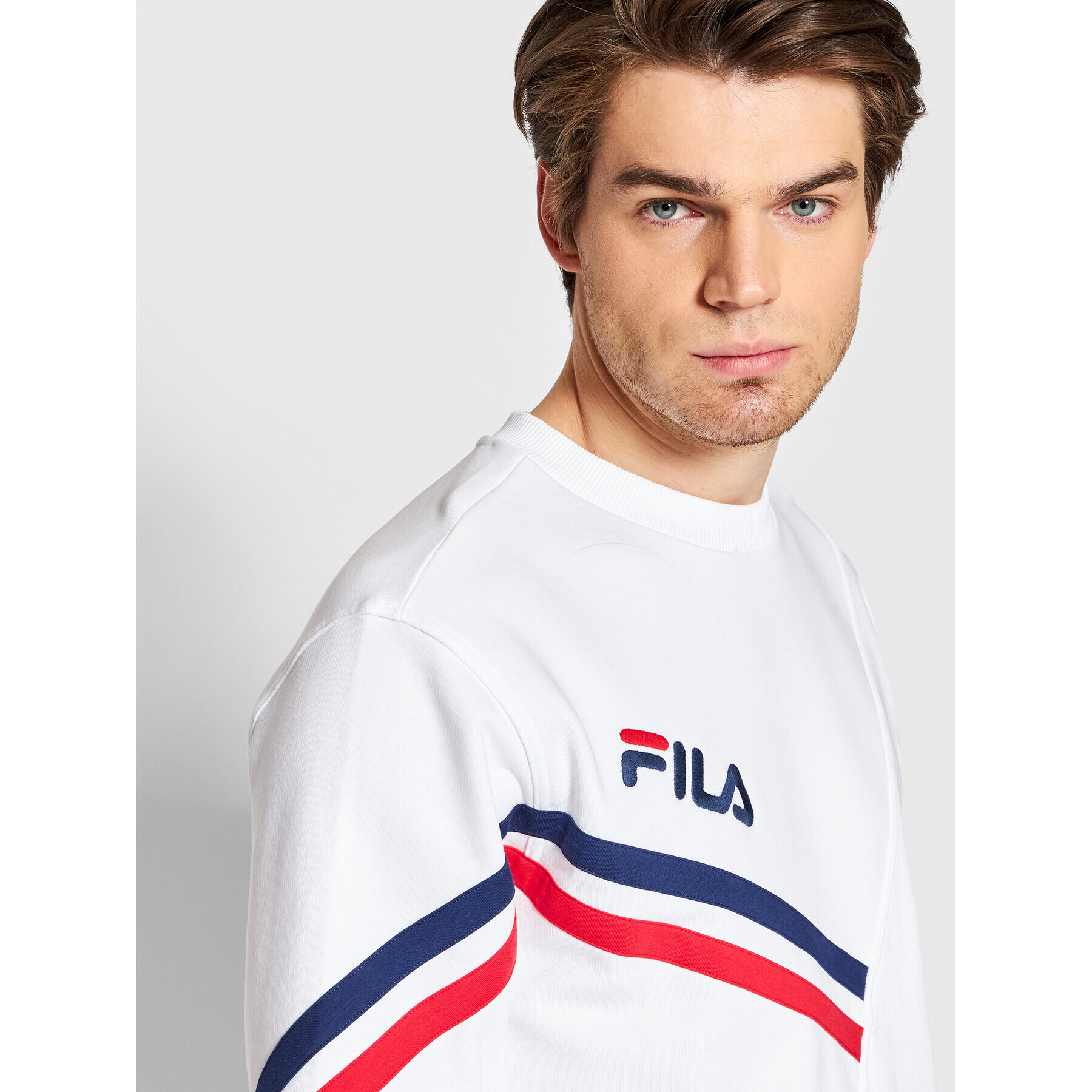 Fila Mikina FAM0088 Bílá Regular Fit - Pepit.cz